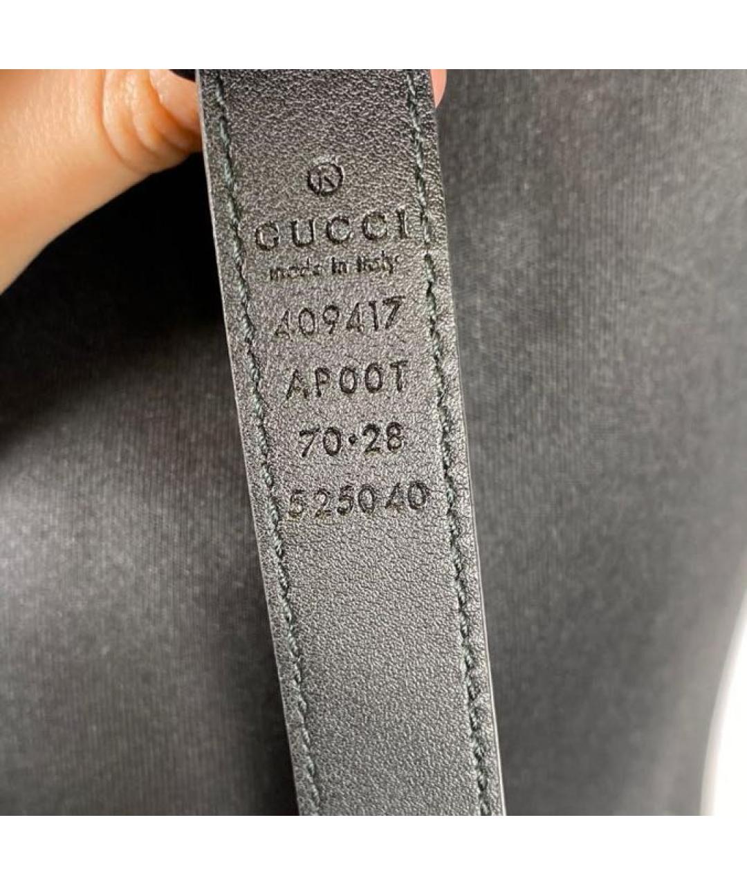 GUCCI Черный кожаный ремень, фото 3