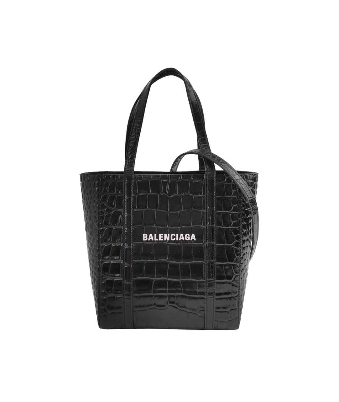 BALENCIAGA Черная кожаная сумка через плечо, фото 5