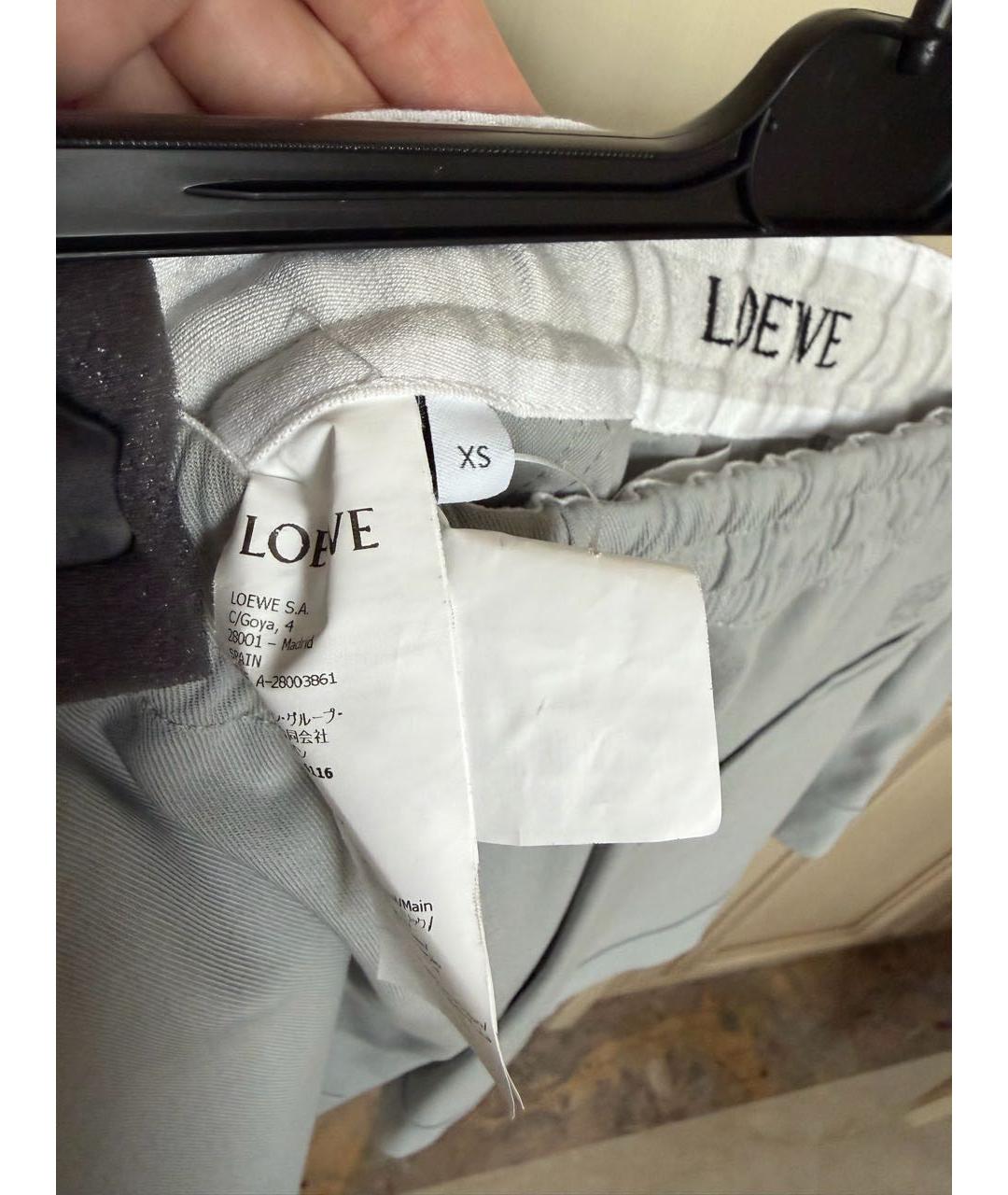 LOEWE Голубые хлопковые шорты, фото 4