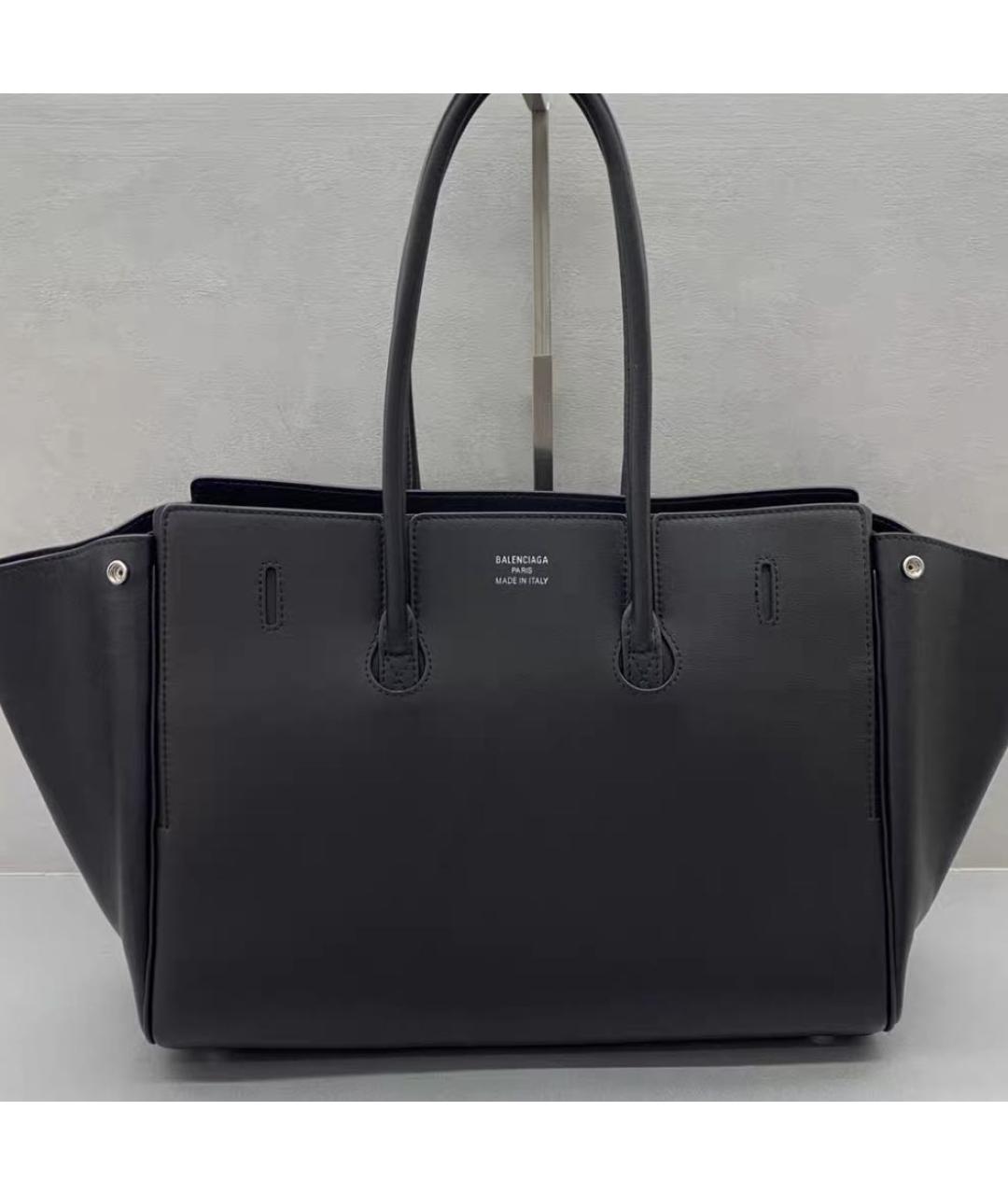 BALENCIAGA Черная кожаная сумка с короткими ручками, фото 3