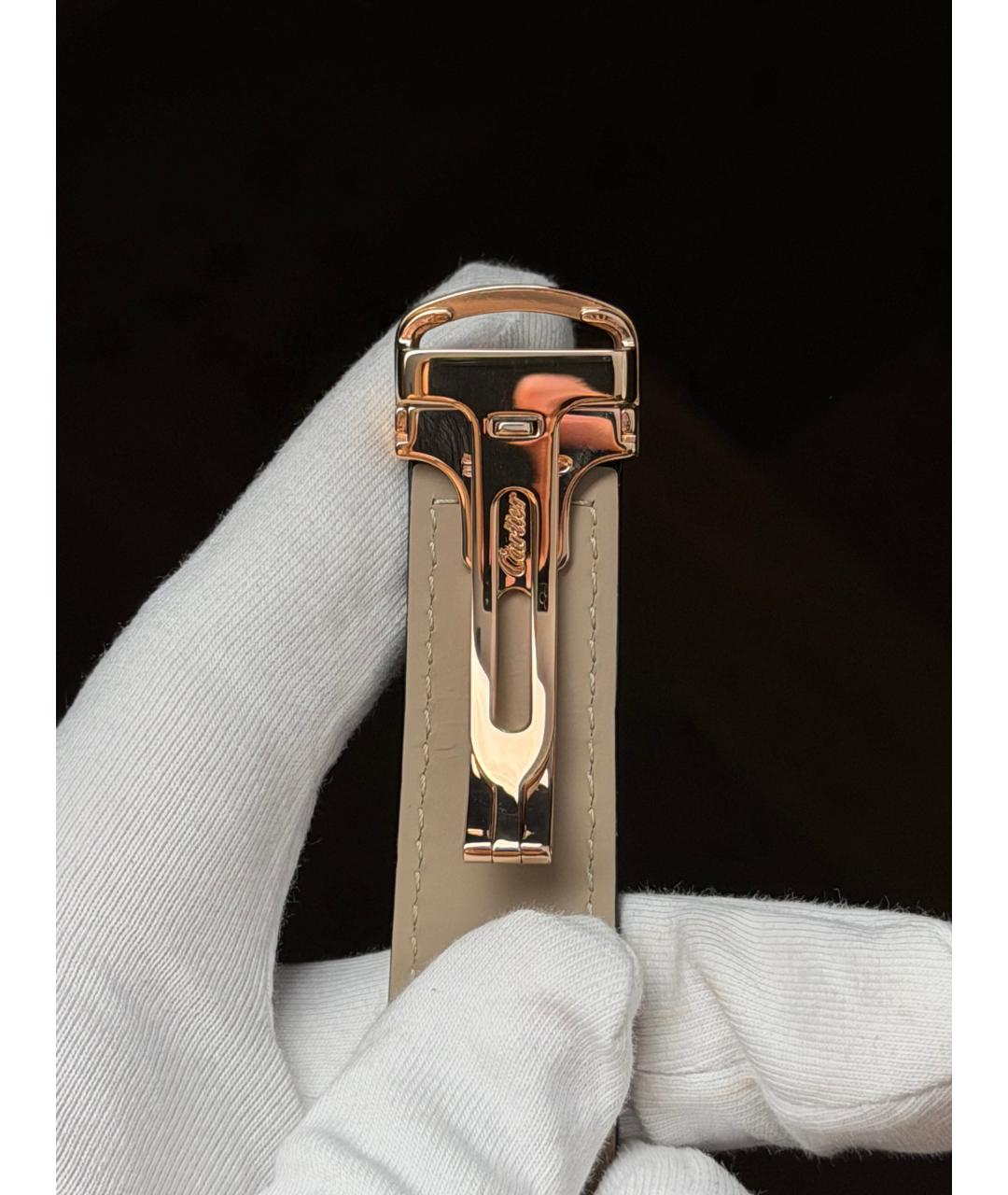 CARTIER Белые часы из розового золота, фото 9