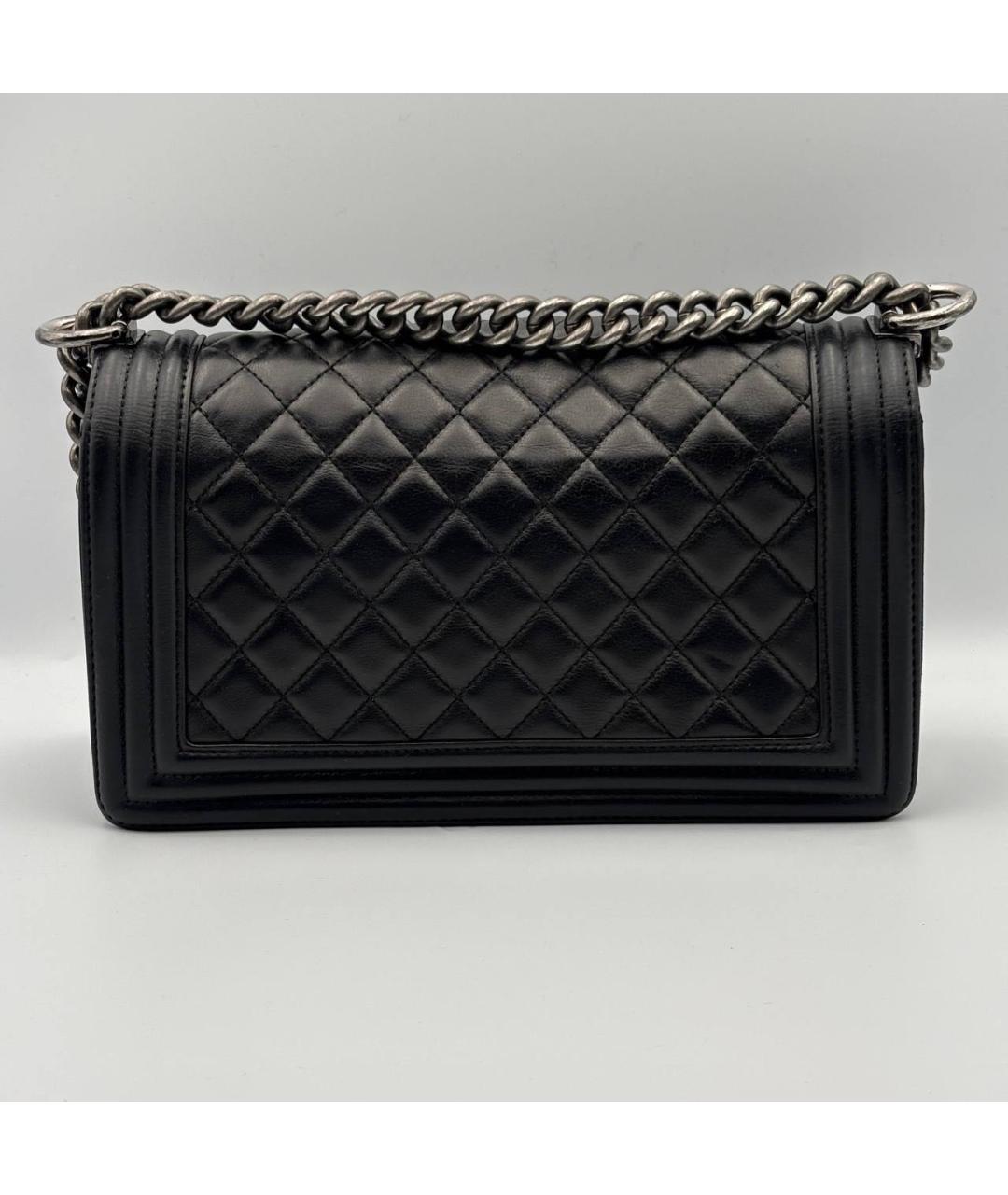 CHANEL Черная кожаная сумка через плечо, фото 3