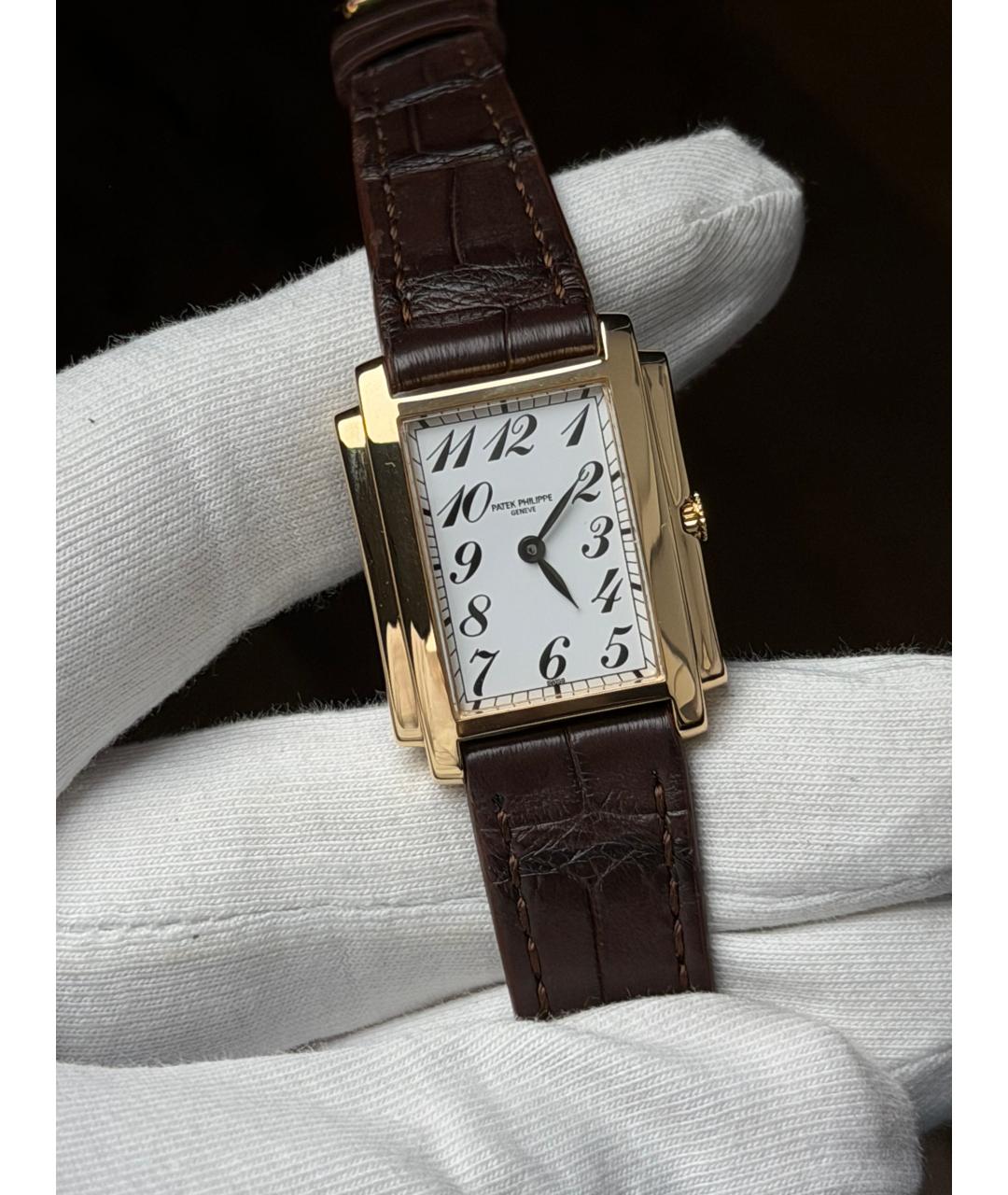 PATEK PHILIPPE Белые часы из желтого золота, фото 2