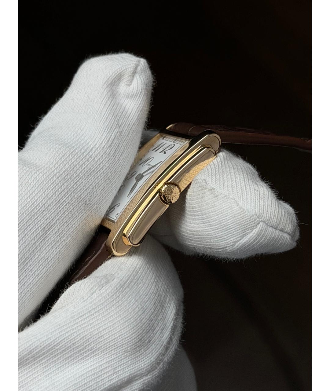 PATEK PHILIPPE Белые часы из желтого золота, фото 6
