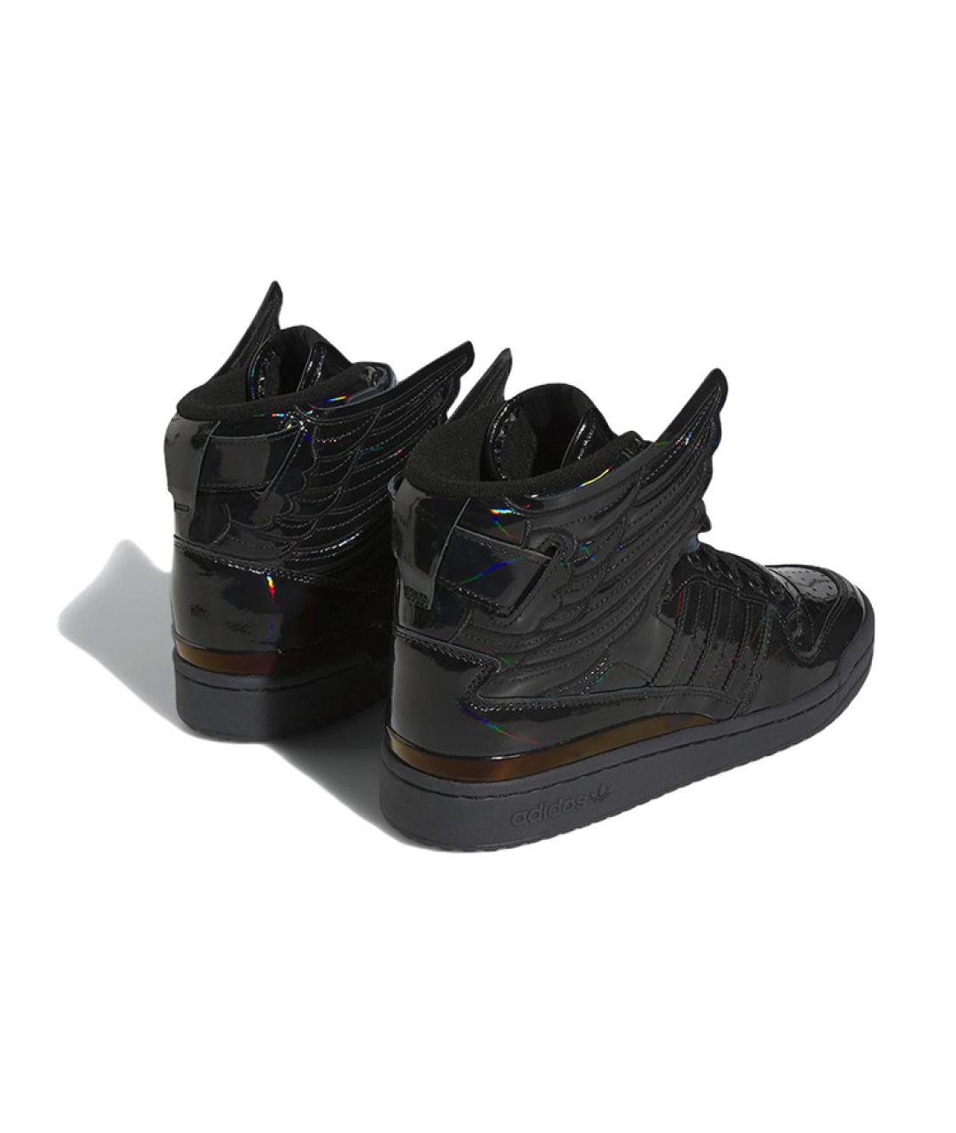 ADIDAS Черные кожаные кроссовки, фото 4