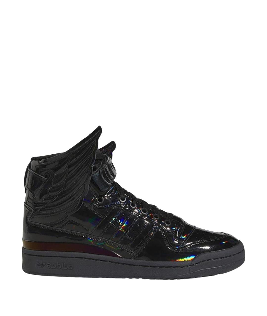 ADIDAS Черные кожаные кроссовки, фото 1