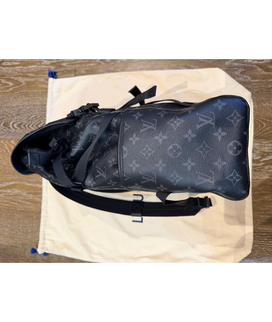 LOUIS VUITTON Черный канва рюкзак, фото 2