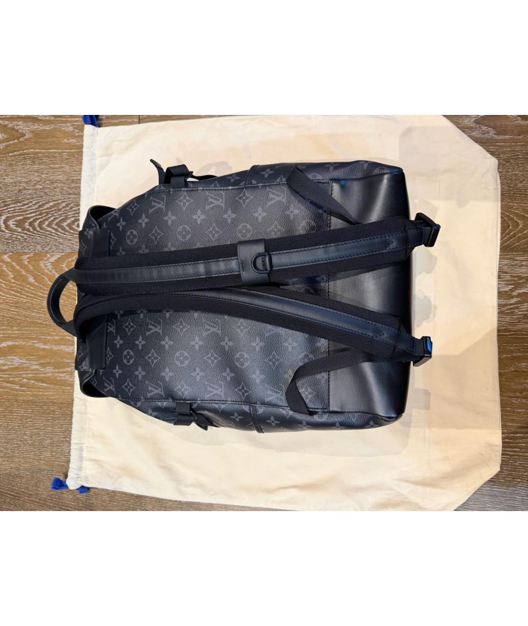 LOUIS VUITTON Черный канва рюкзак, фото 3