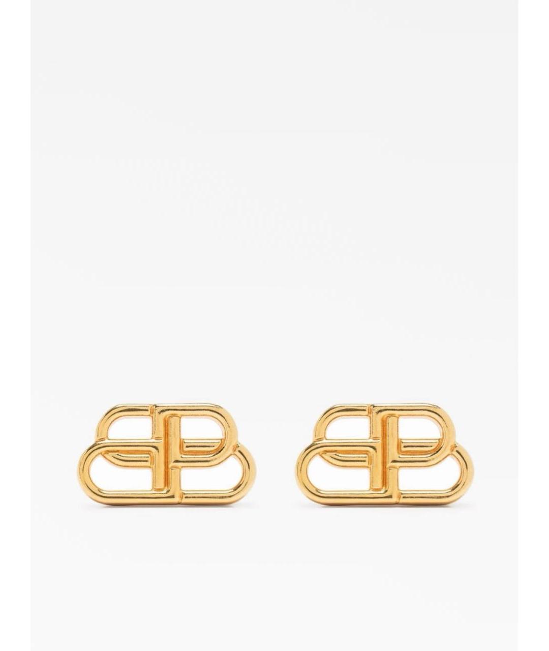 BALENCIAGA Золотые латунные серьги, фото 6