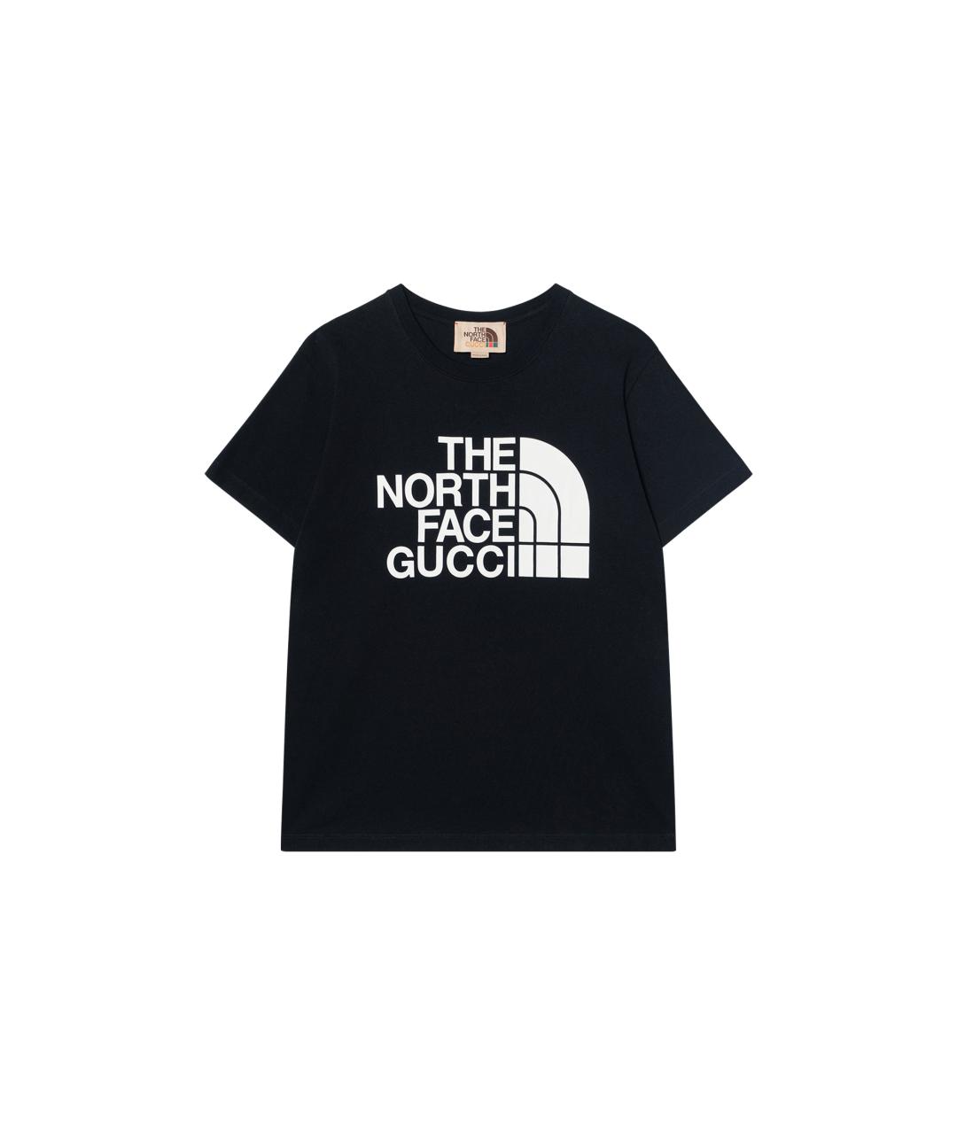 GUCCI Черная хлопковая футболка, фото 1