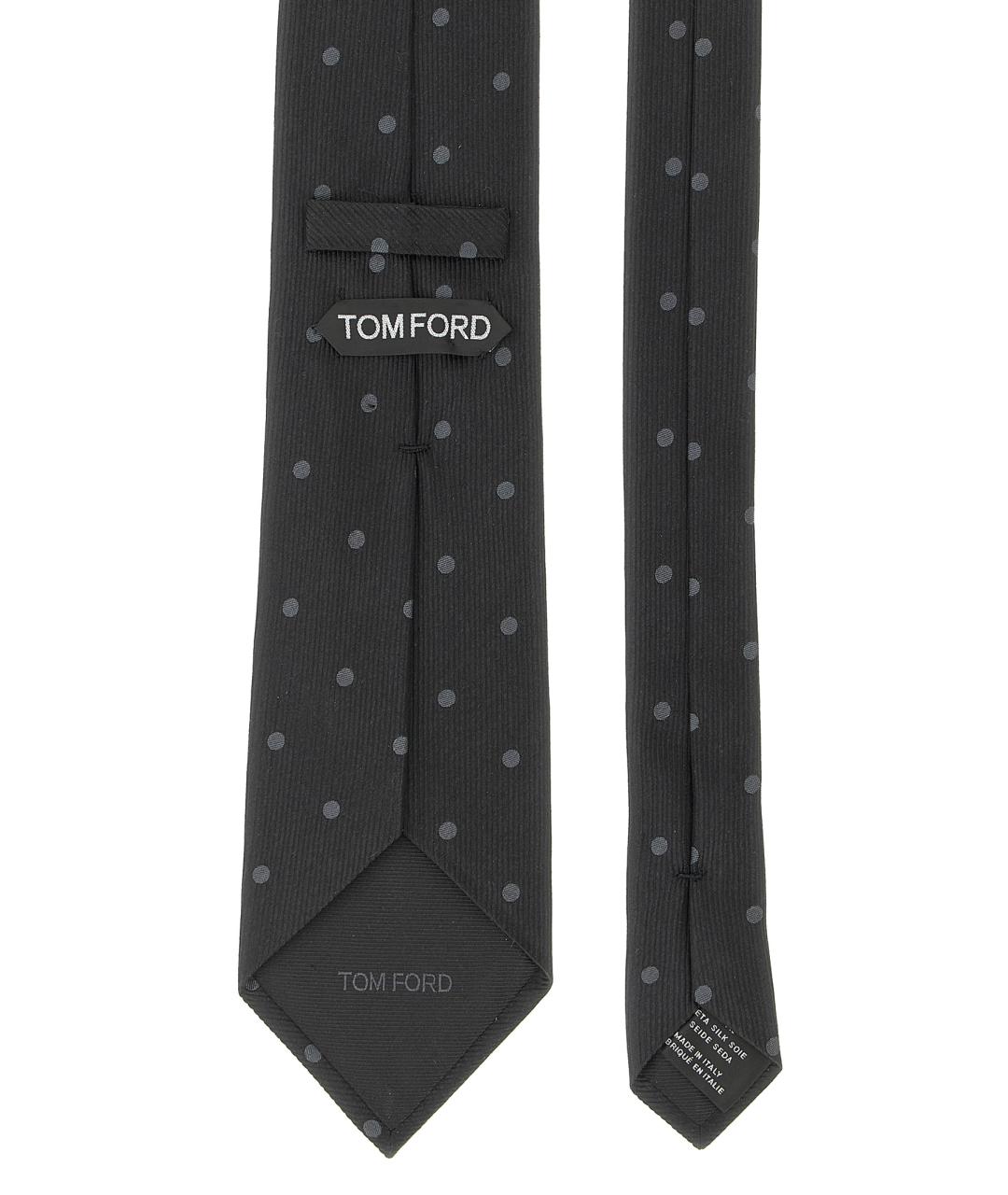 TOM FORD Черный шелковый галстук, фото 2