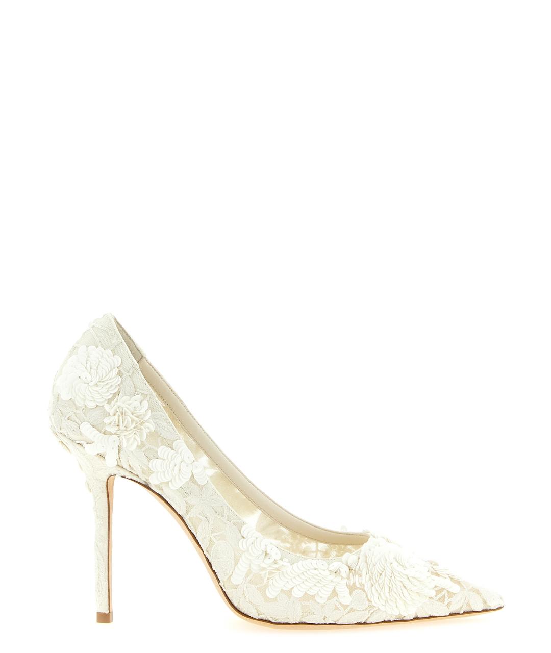 JIMMY CHOO Бежевые текстильные туфли, фото 1
