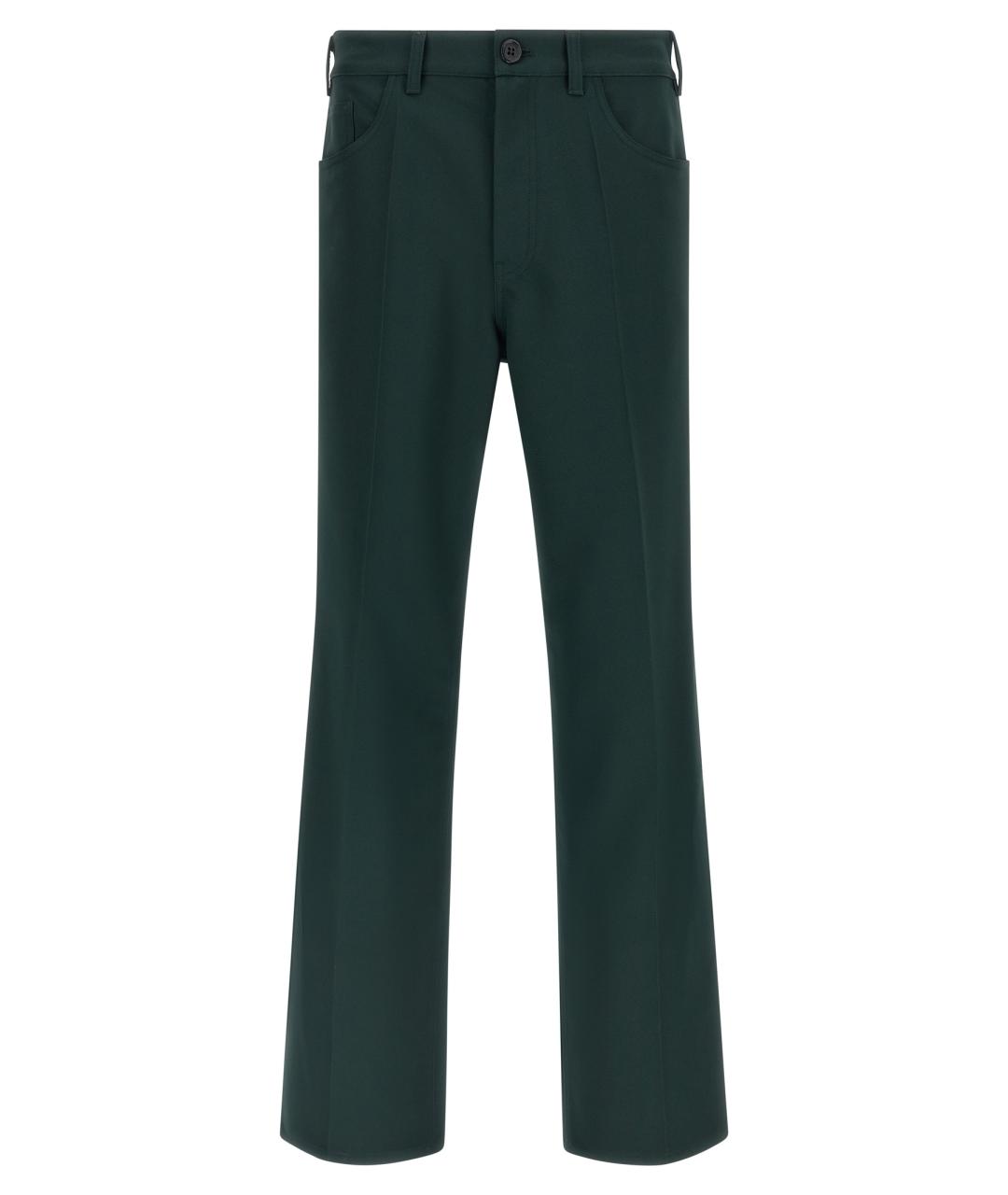 MARNI Зеленые полиэстеровые повседневные брюки, фото 1