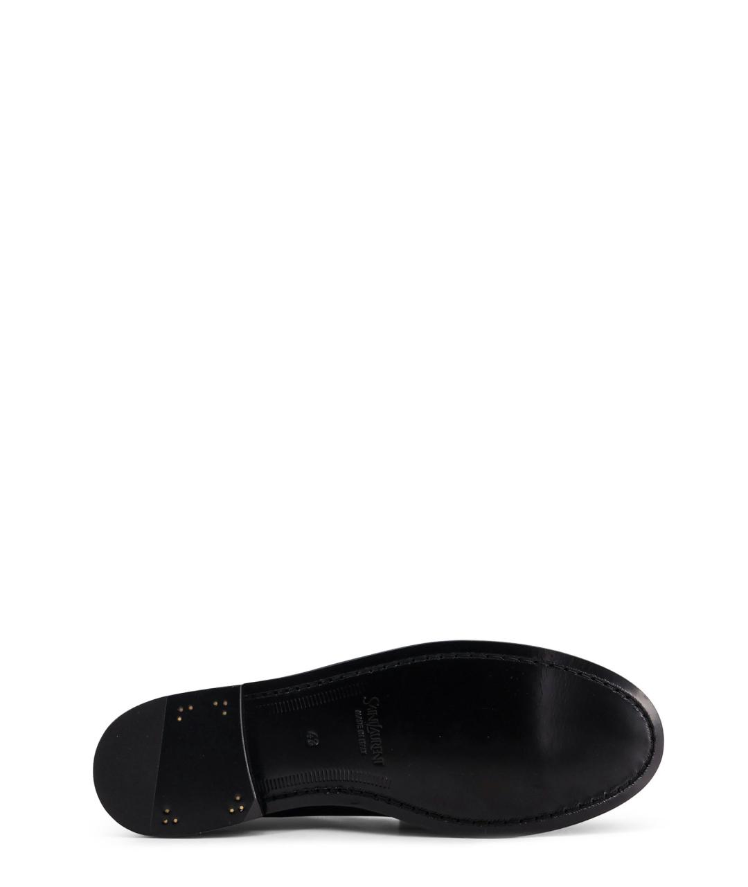 SAINT LAURENT Черные кожаные лоферы, фото 4