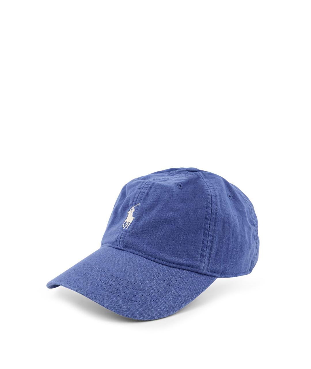 POLO RALPH LAUREN Синяя льняная кепка/бейсболка, фото 2