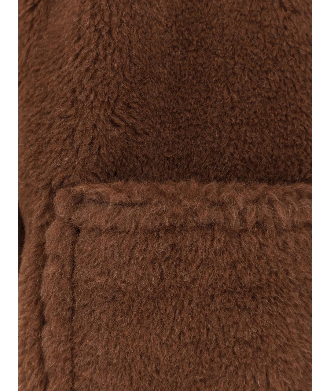 MAX MARA Коричневая шерстяная шуба, фото 3