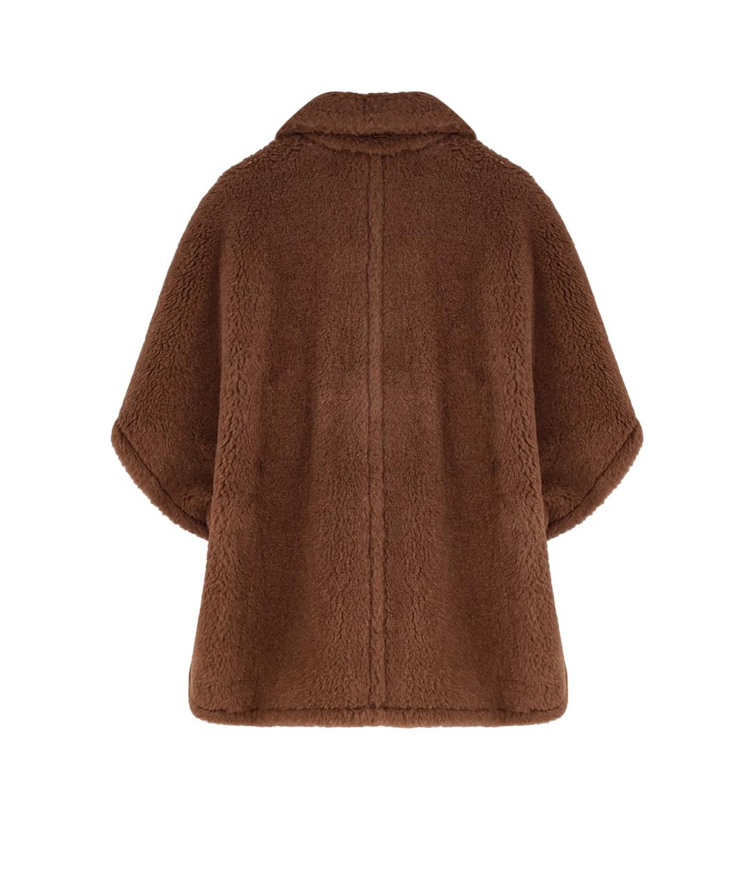 MAX MARA Коричневая шерстяная шуба, фото 2