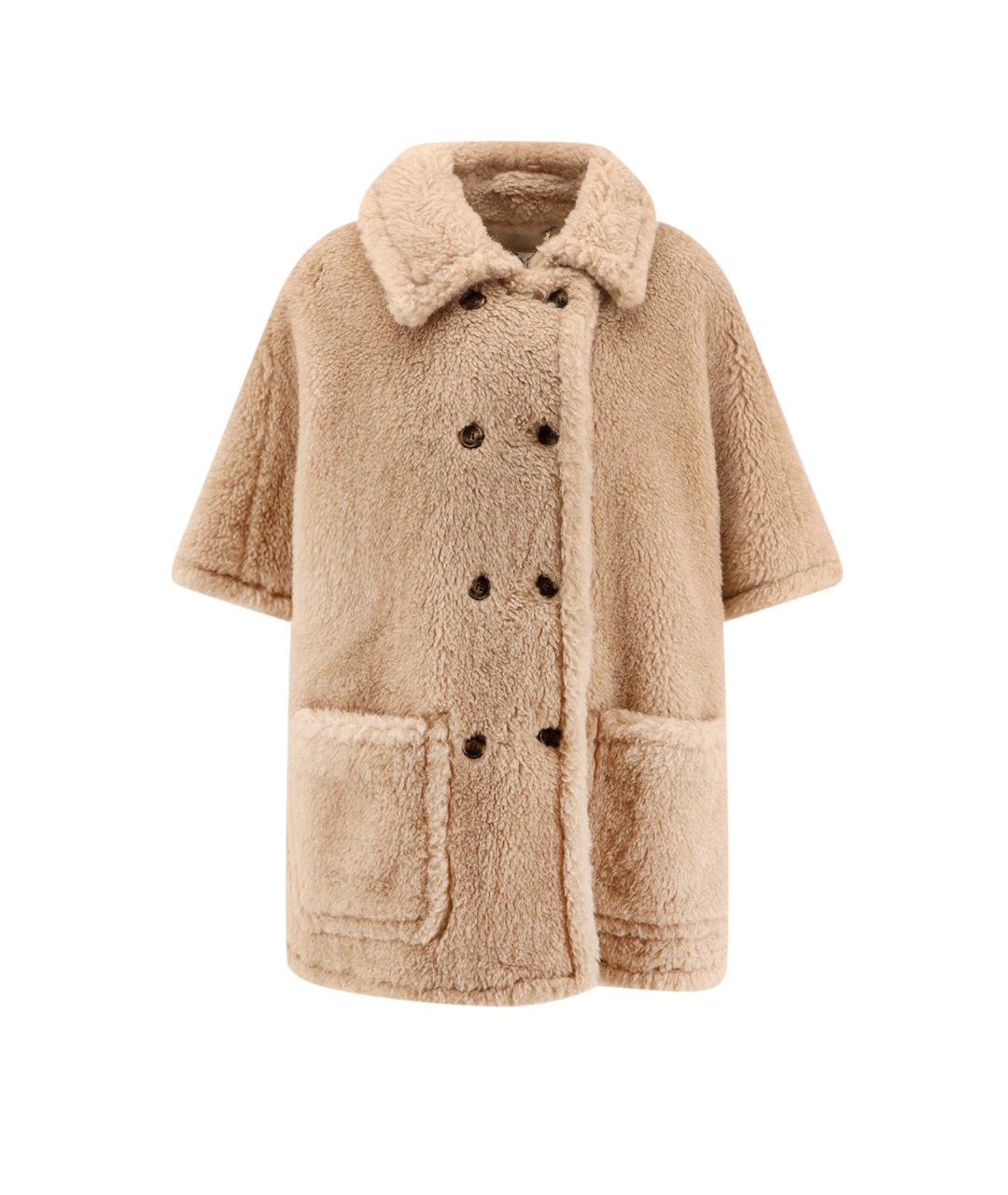 MAX MARA Бежевая шерстяная шуба, фото 1