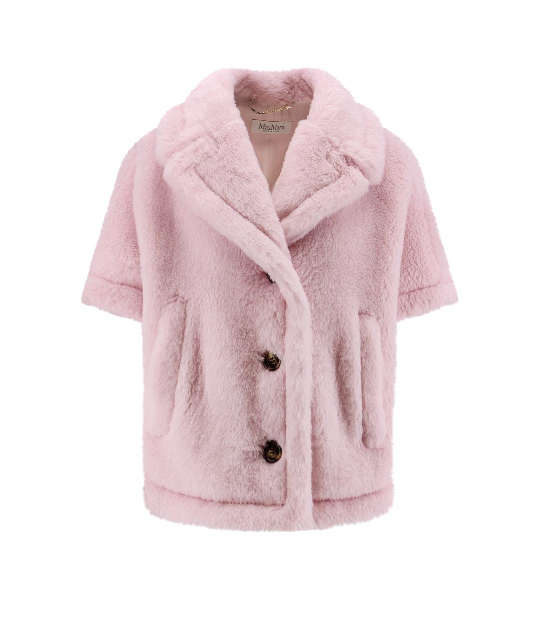 MAX MARA Розовая шерстяная шуба, фото 1