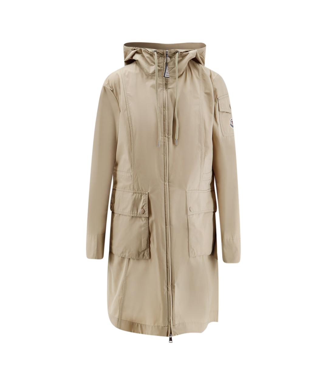 MONCLER Бежевая хлопковая парка, фото 1