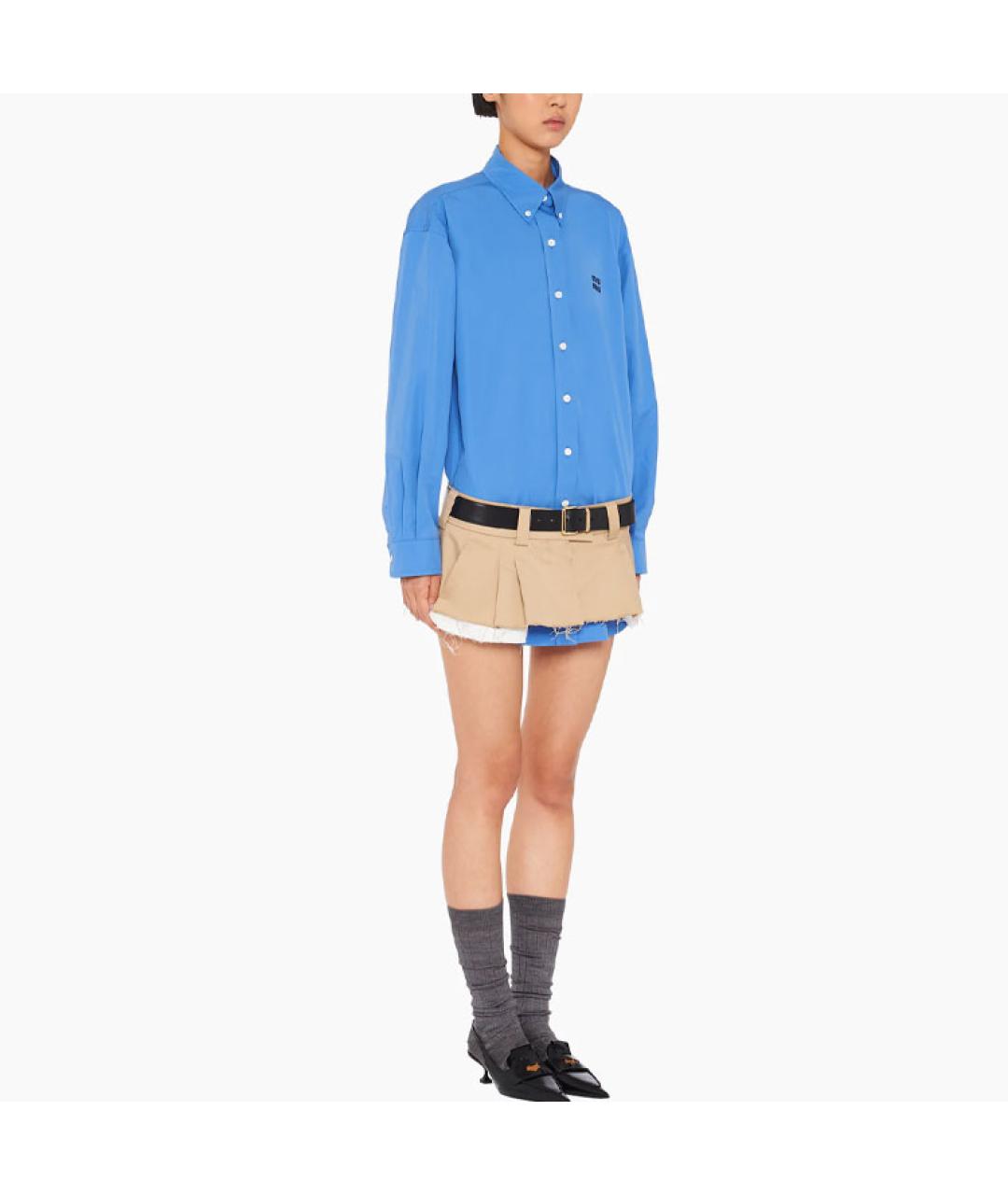 MIU MIU Синяя рубашка, фото 4