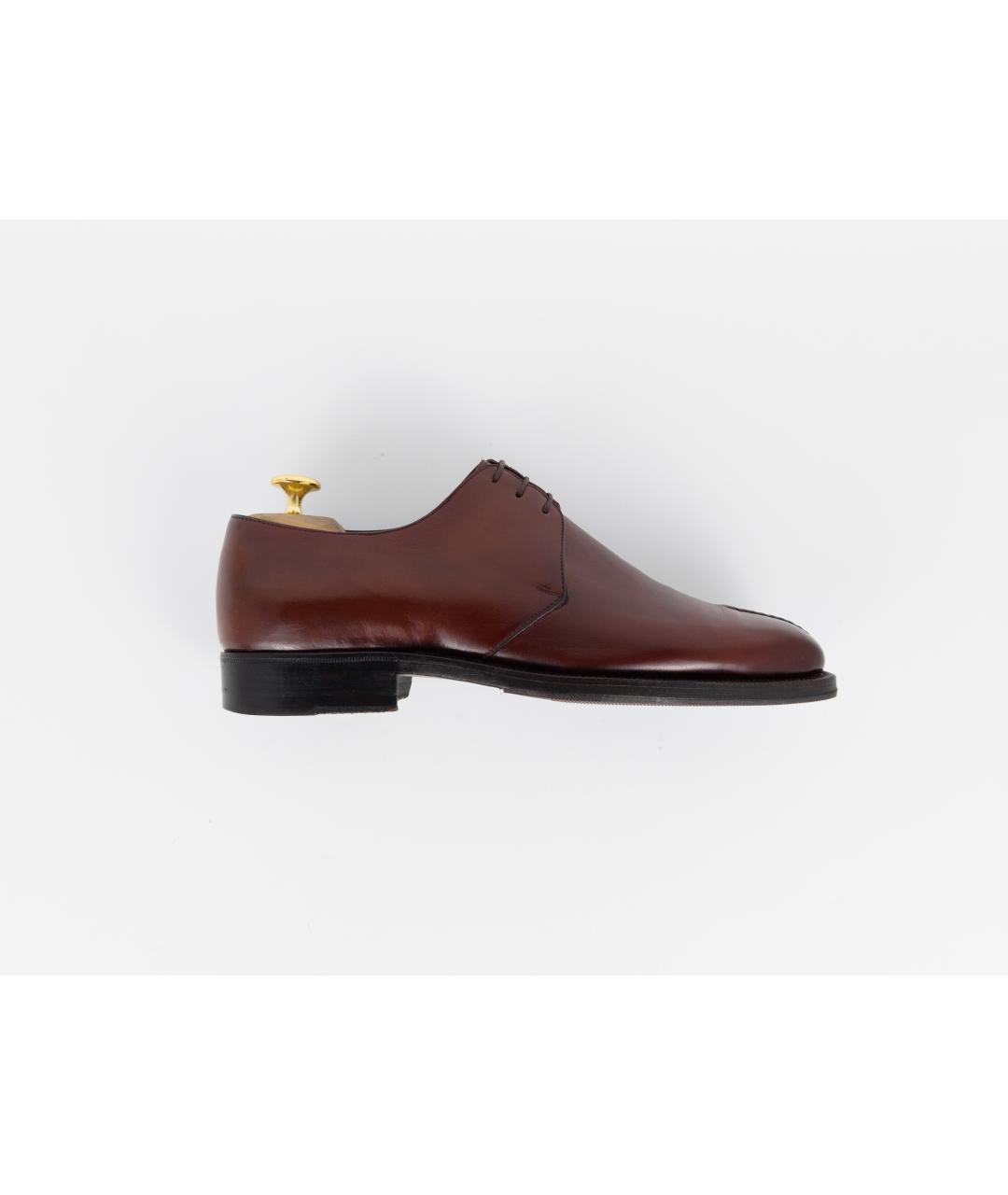 BRIONI Бордовые кожаные туфли, фото 10