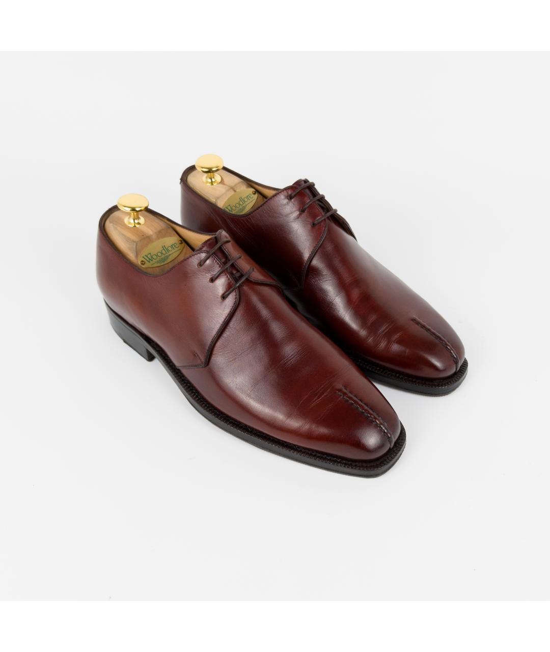 BRIONI Бордовые кожаные туфли, фото 7
