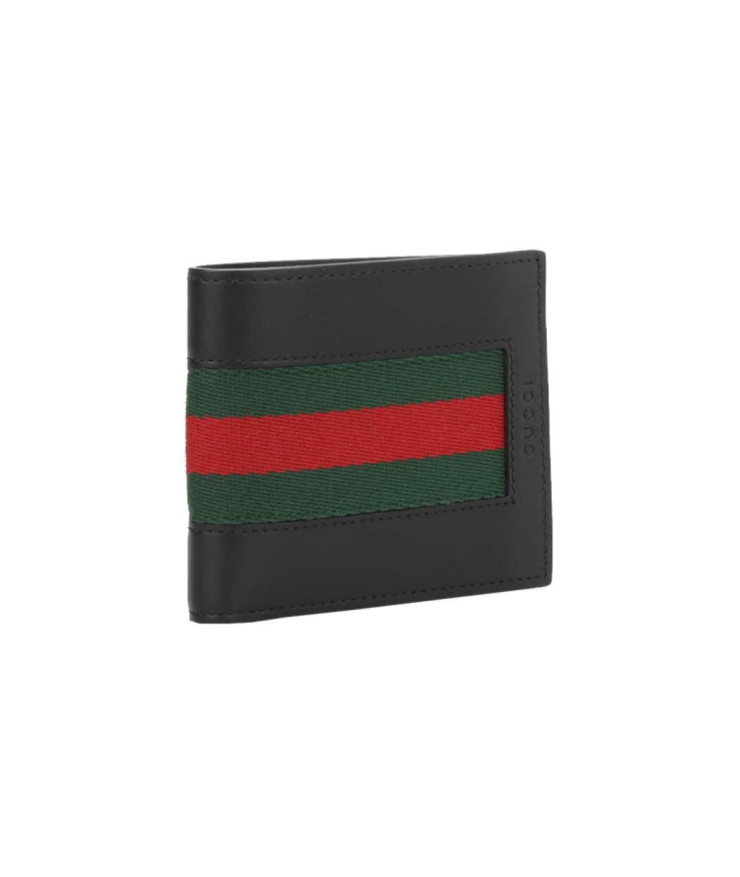 GUCCI Черный кожаный кошелек, фото 2