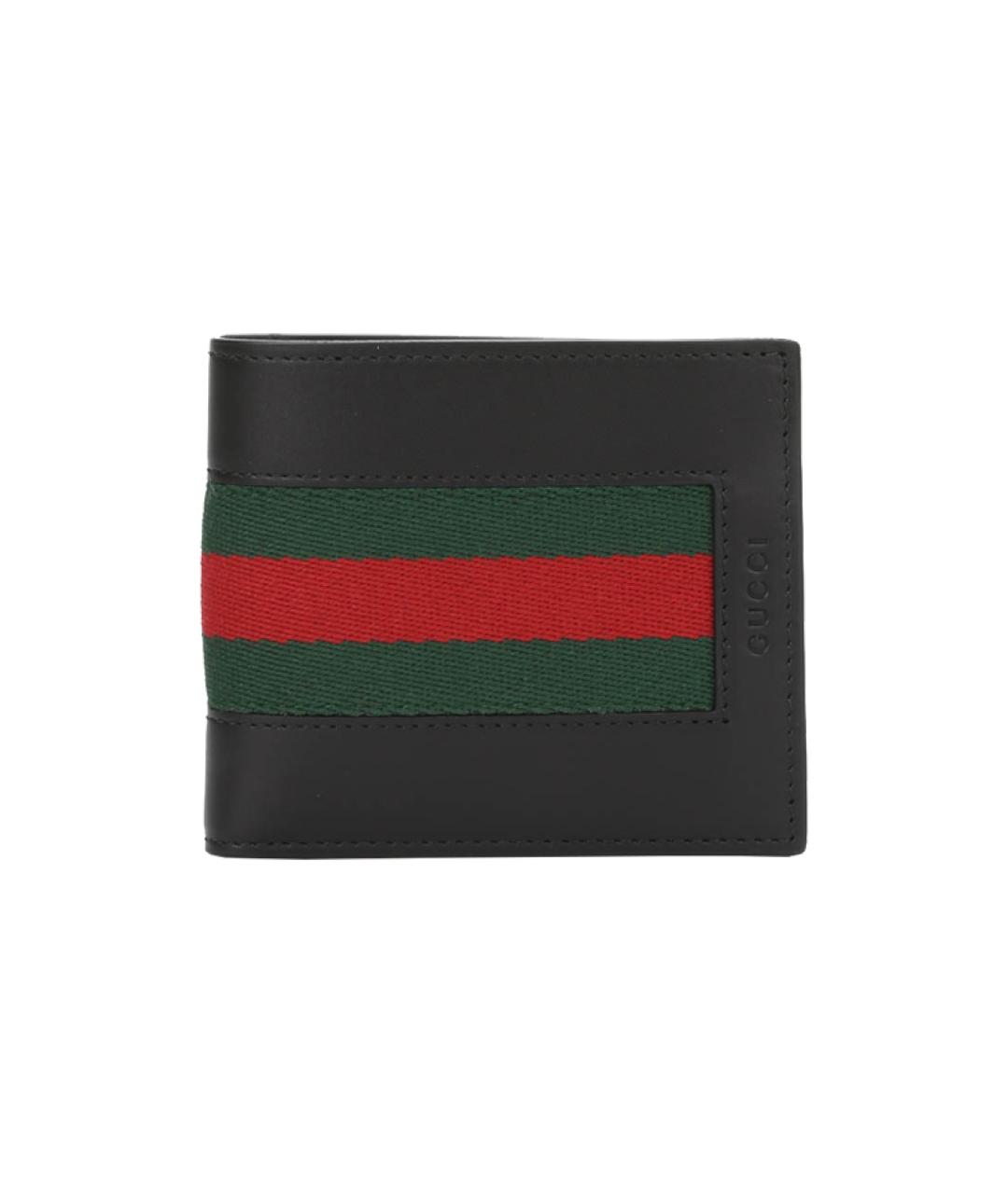 GUCCI Черный кожаный кошелек, фото 1