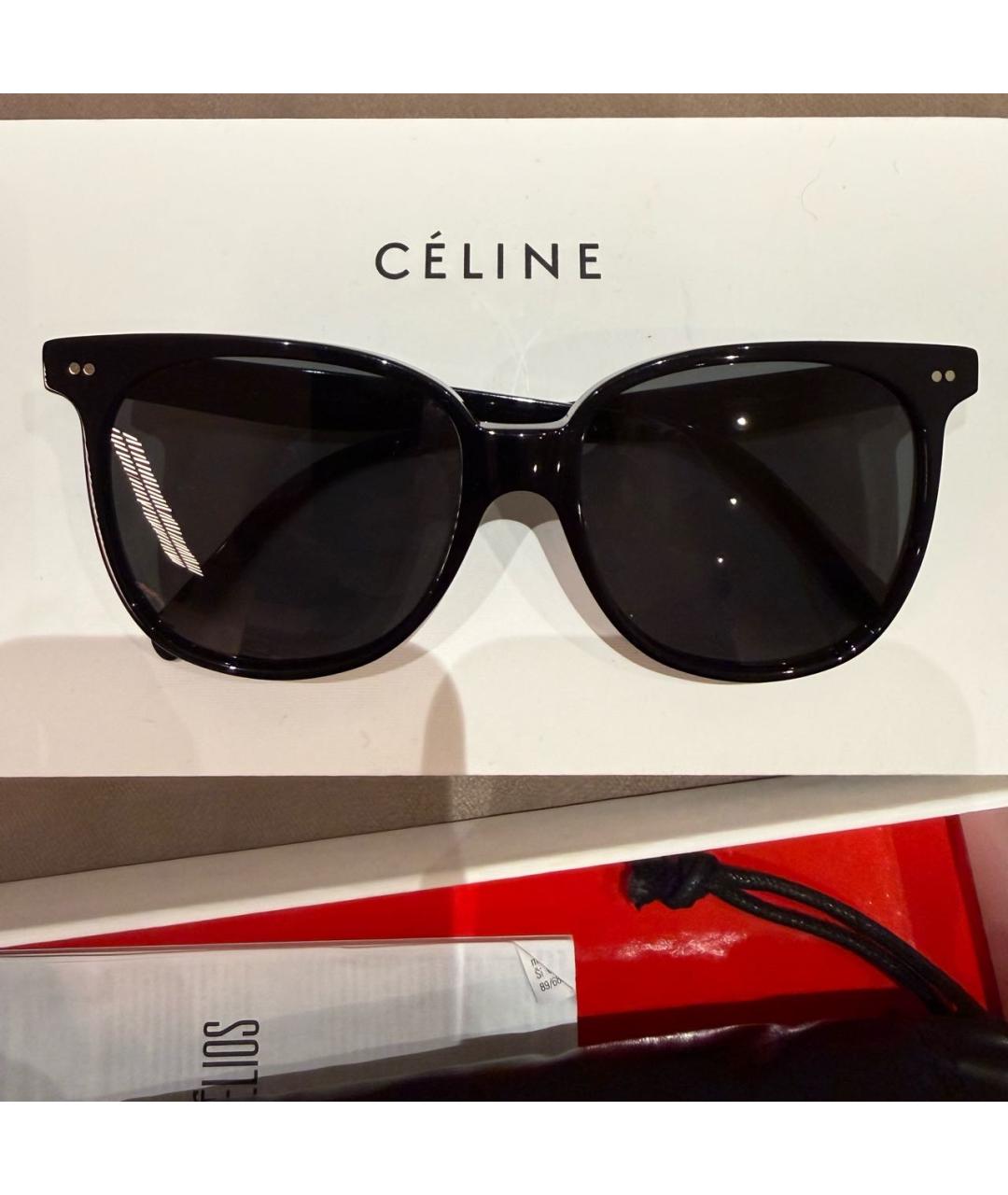 CELINE Черные пластиковые солнцезащитные очки, фото 2