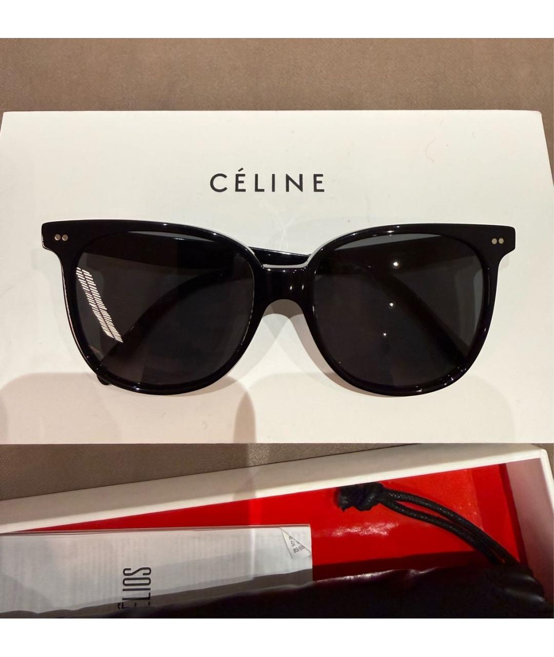 CELINE Черные пластиковые солнцезащитные очки, фото 7