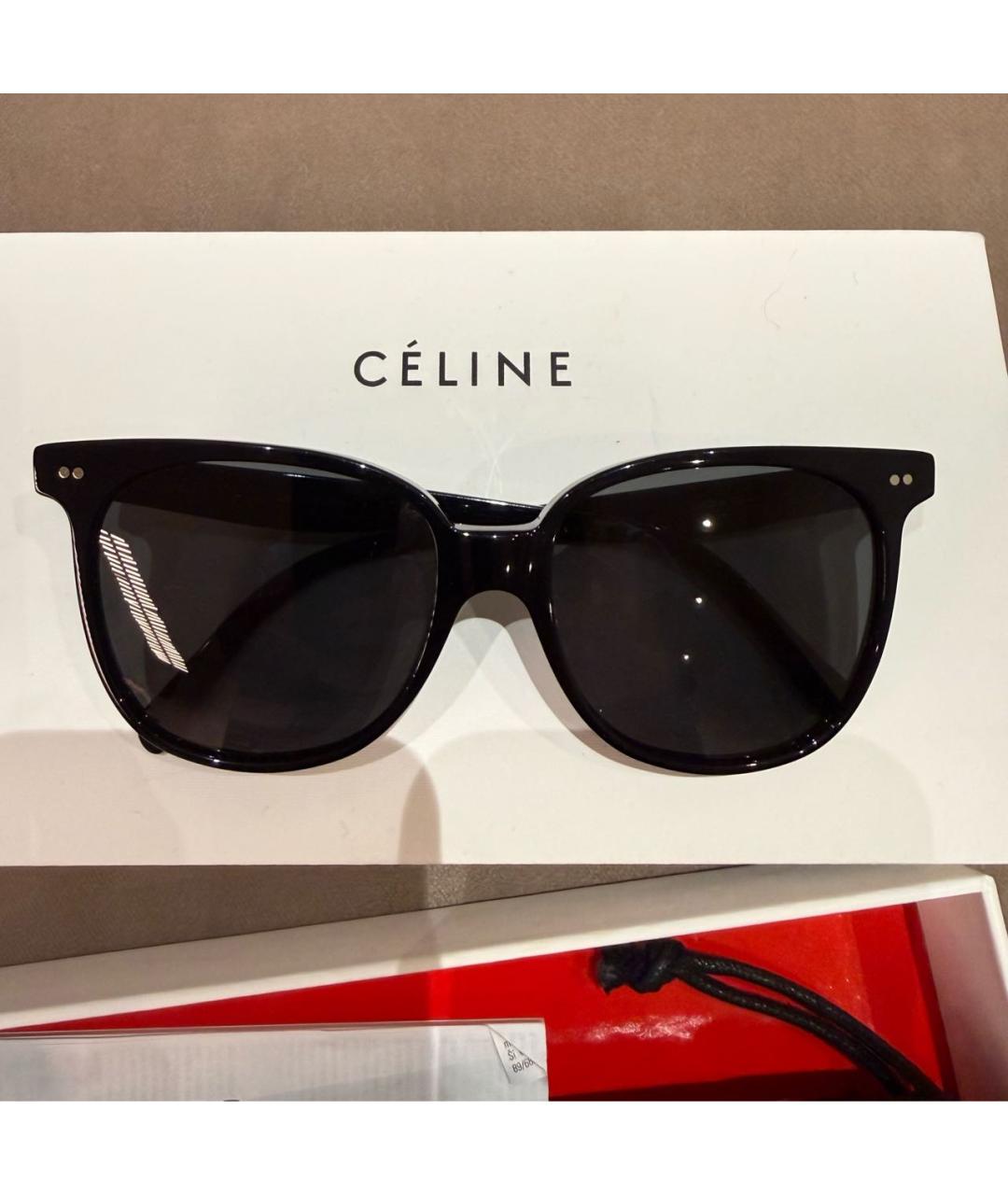 CELINE Черные пластиковые солнцезащитные очки, фото 8