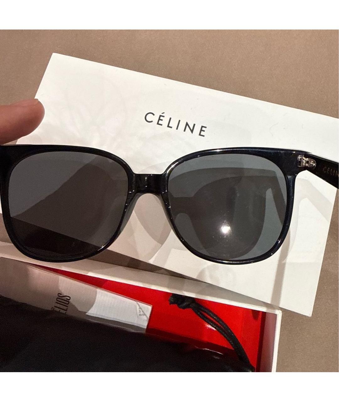 CELINE Черные пластиковые солнцезащитные очки, фото 3