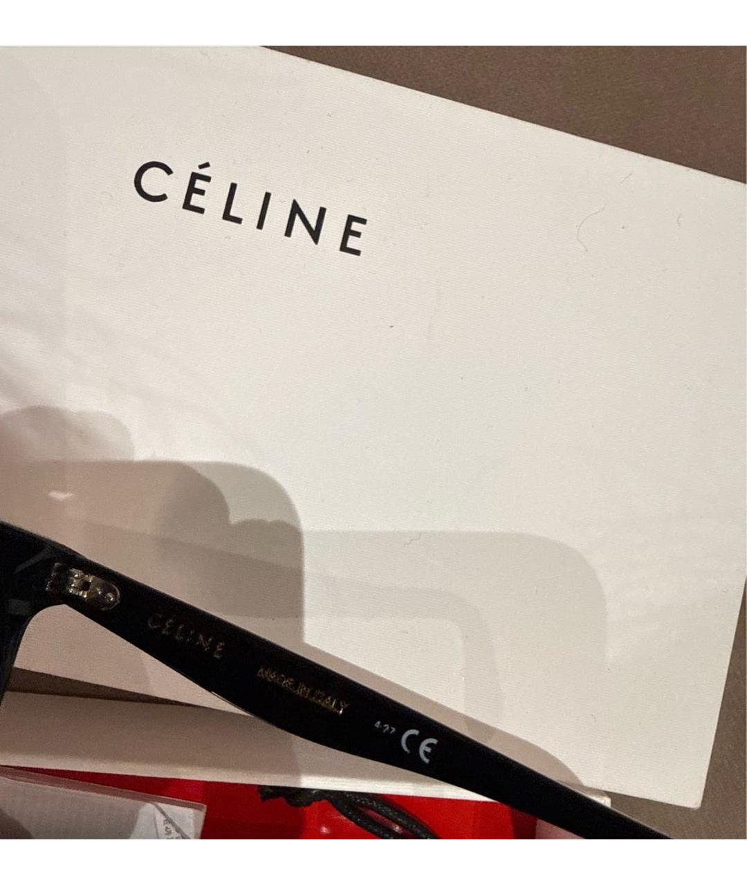 CELINE Черные пластиковые солнцезащитные очки, фото 5