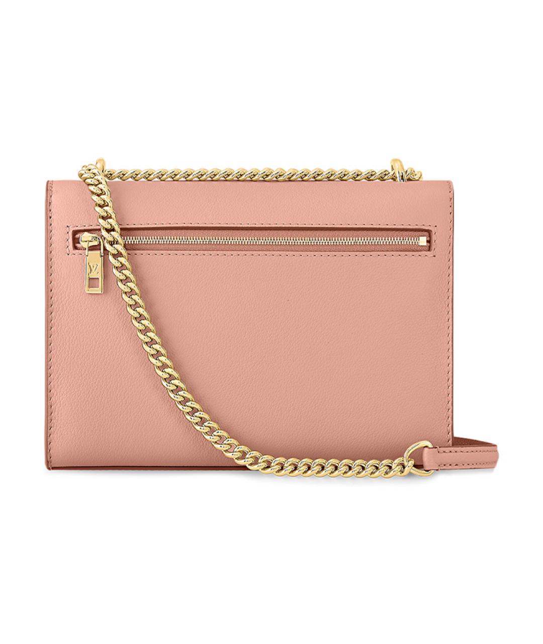 LOUIS VUITTON Розовая кожаная сумка через плечо, фото 3