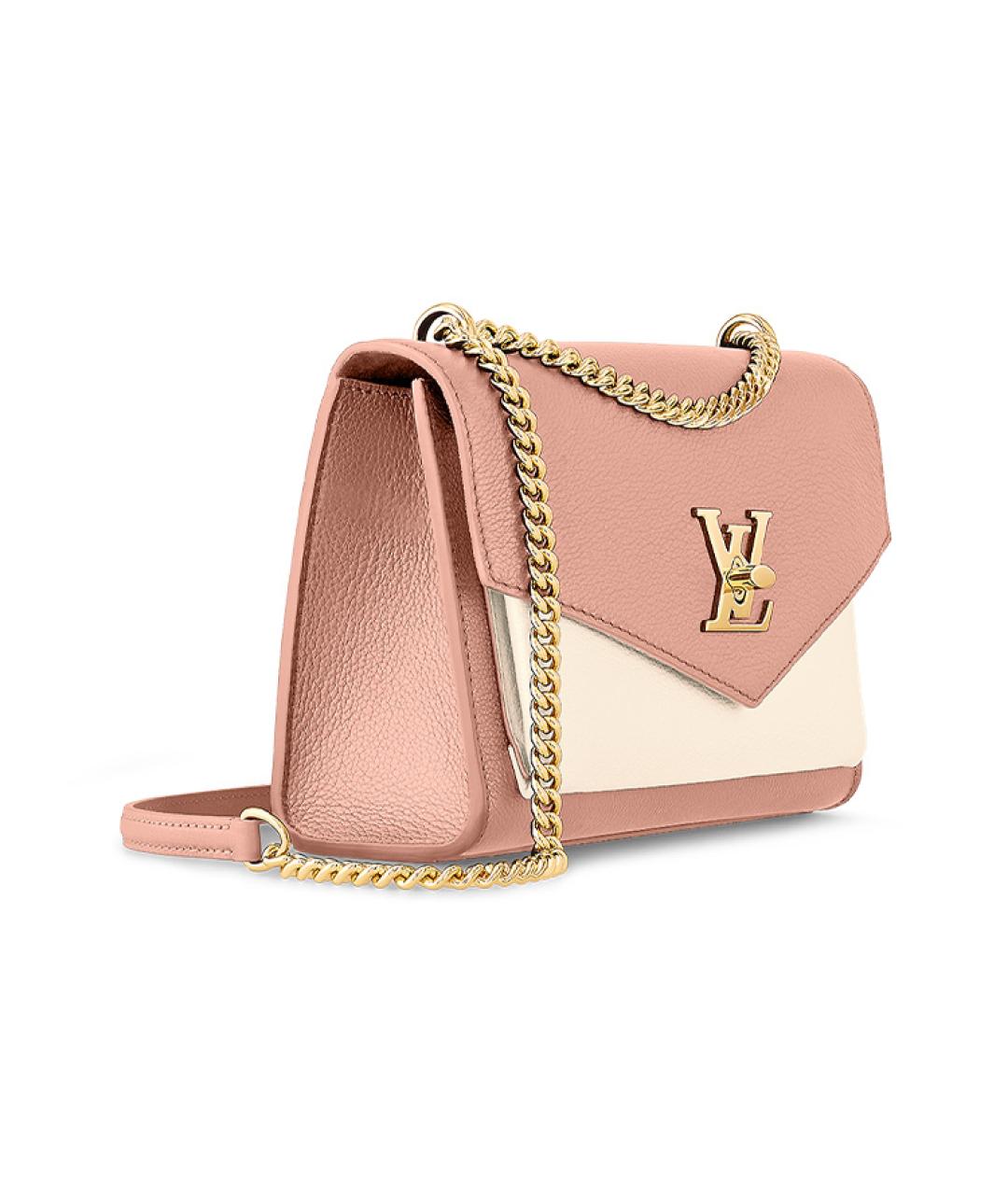 LOUIS VUITTON Розовая кожаная сумка через плечо, фото 2