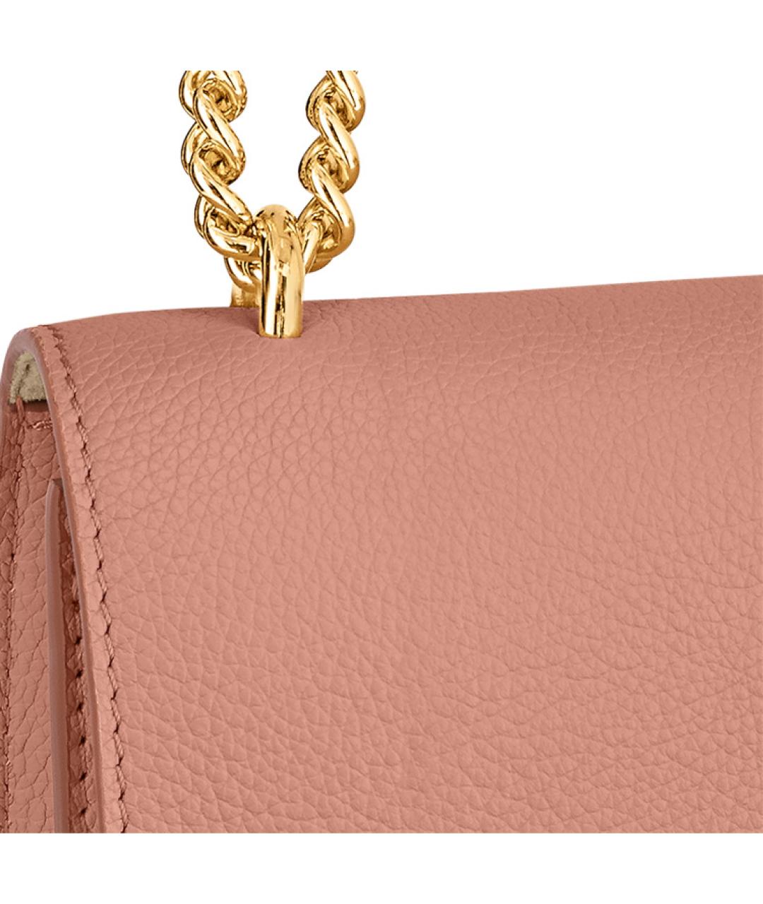LOUIS VUITTON Розовая кожаная сумка через плечо, фото 5