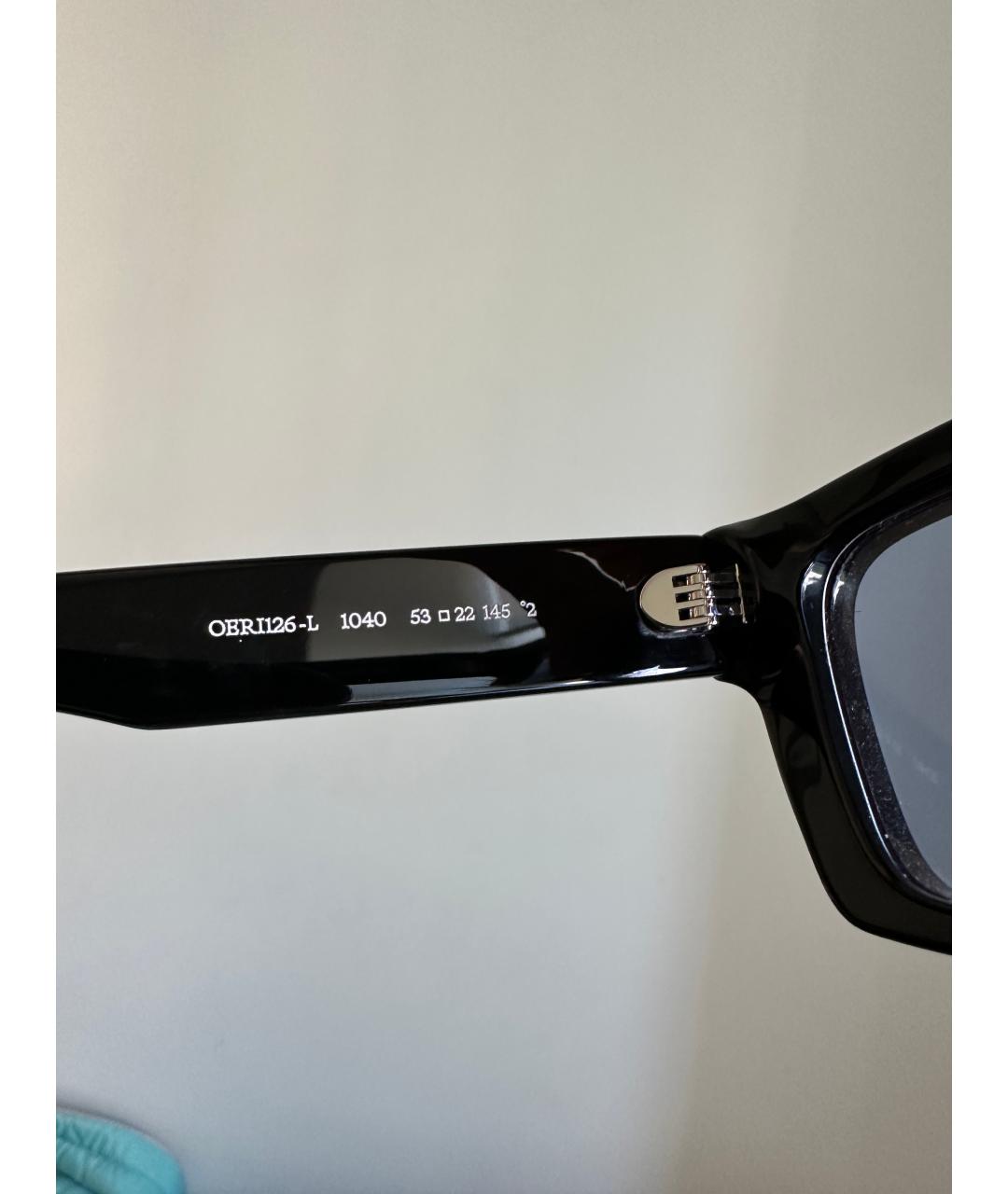 OFF-WHITE Черные пластиковые солнцезащитные очки, фото 5