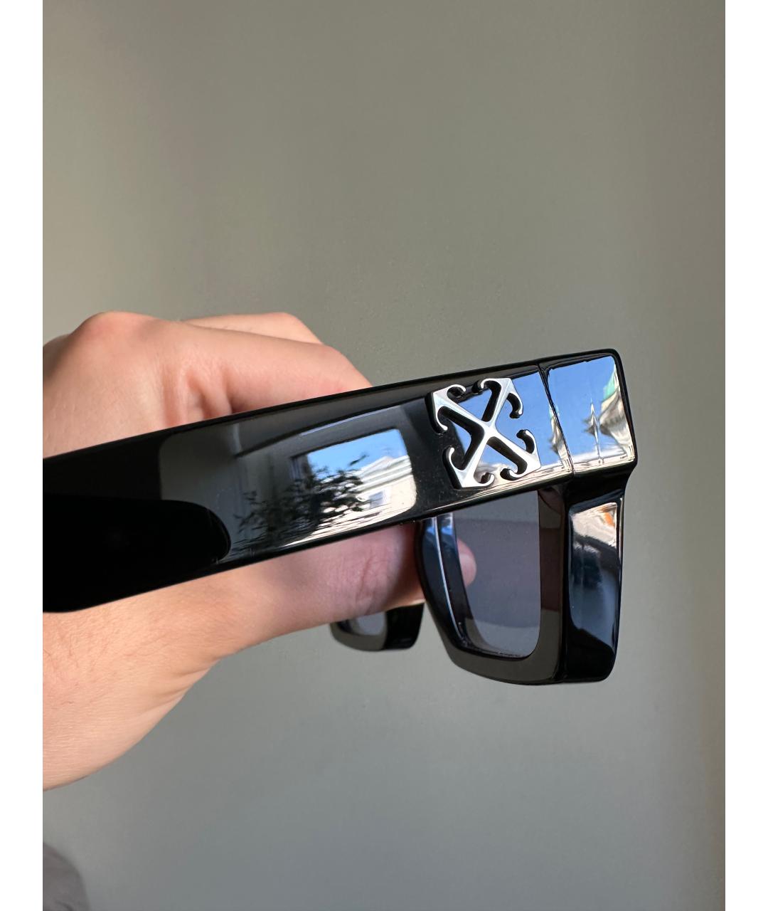 OFF-WHITE Черные пластиковые солнцезащитные очки, фото 2