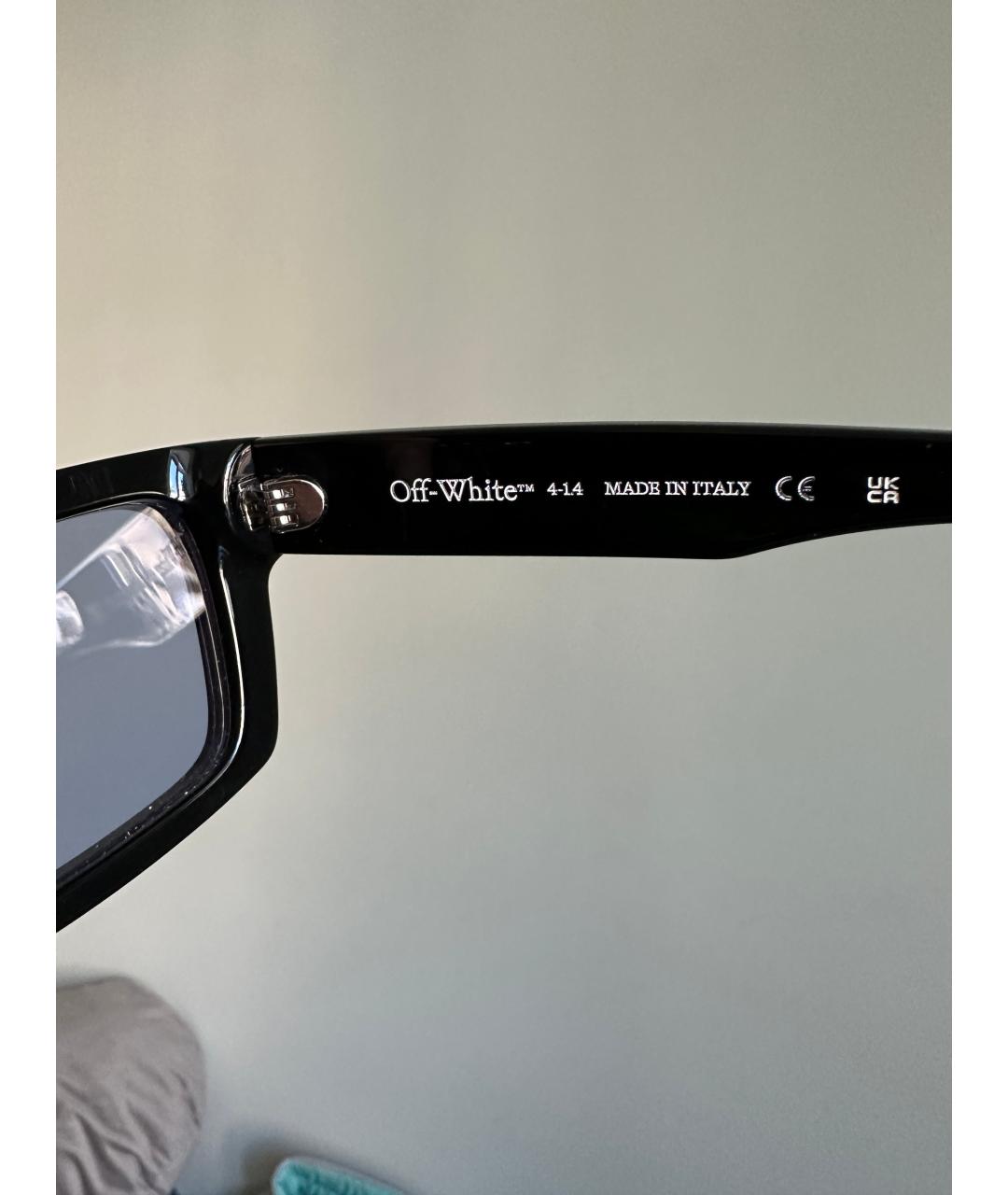 OFF-WHITE Черные пластиковые солнцезащитные очки, фото 7