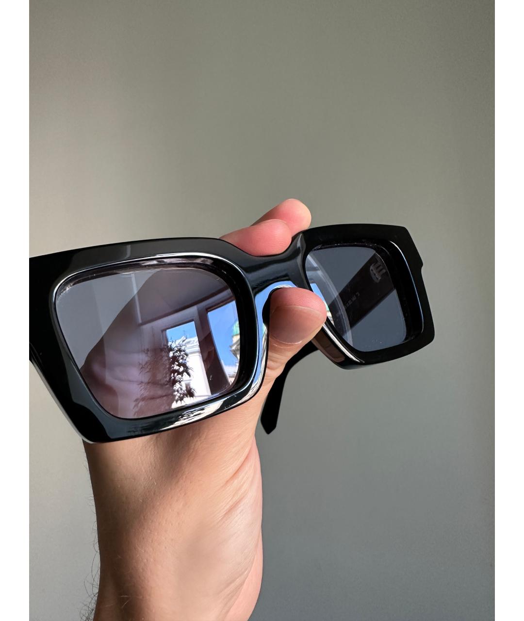 OFF-WHITE Черные пластиковые солнцезащитные очки, фото 6