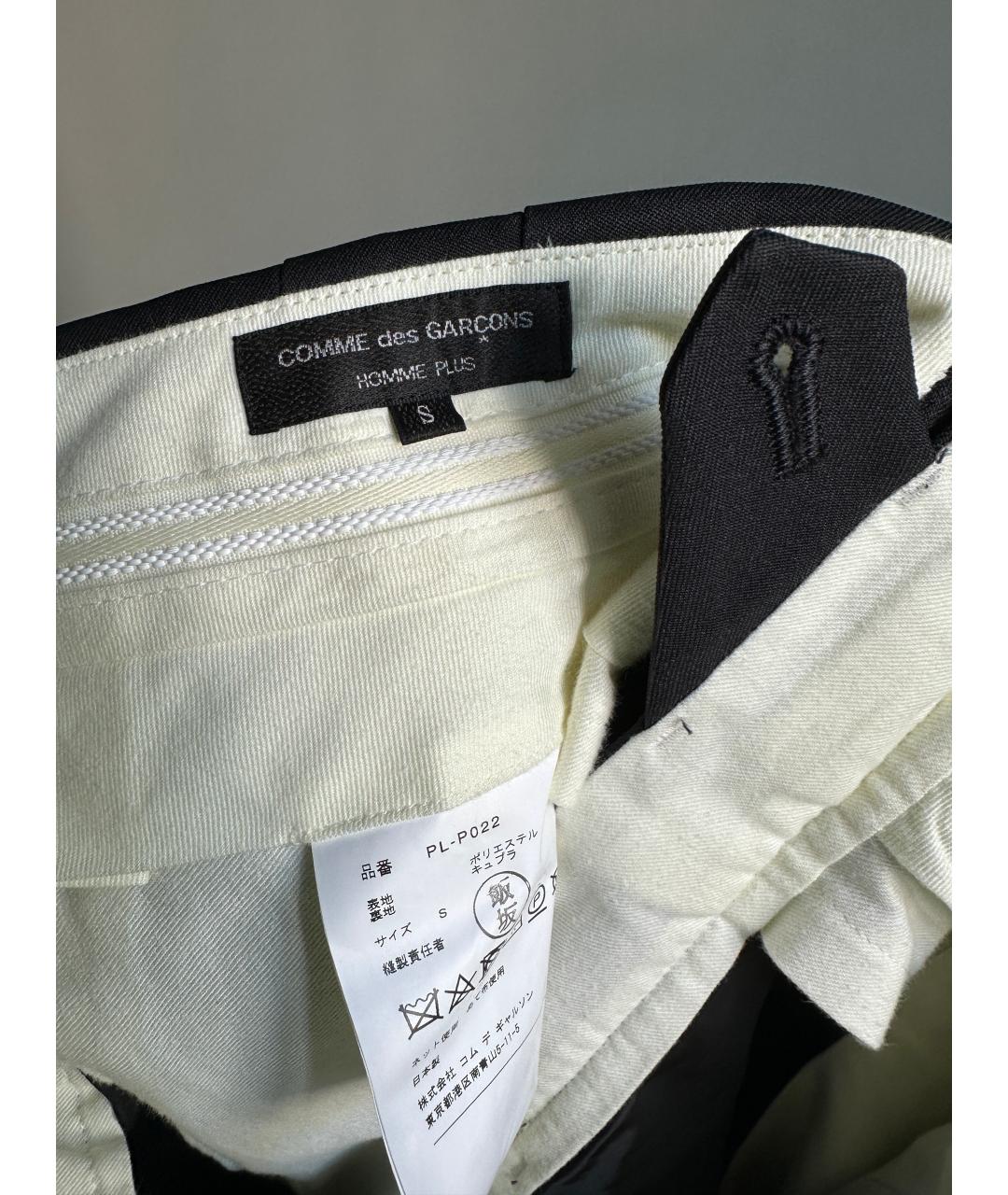 COMME DES GARÇONS HOMME PLUS Черные полиэстеровые классические брюки, фото 3