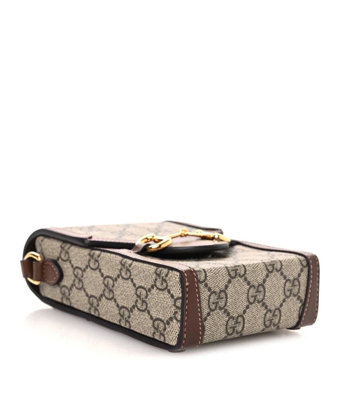 GUCCI Коричневая канва сумка через плечо, фото 6