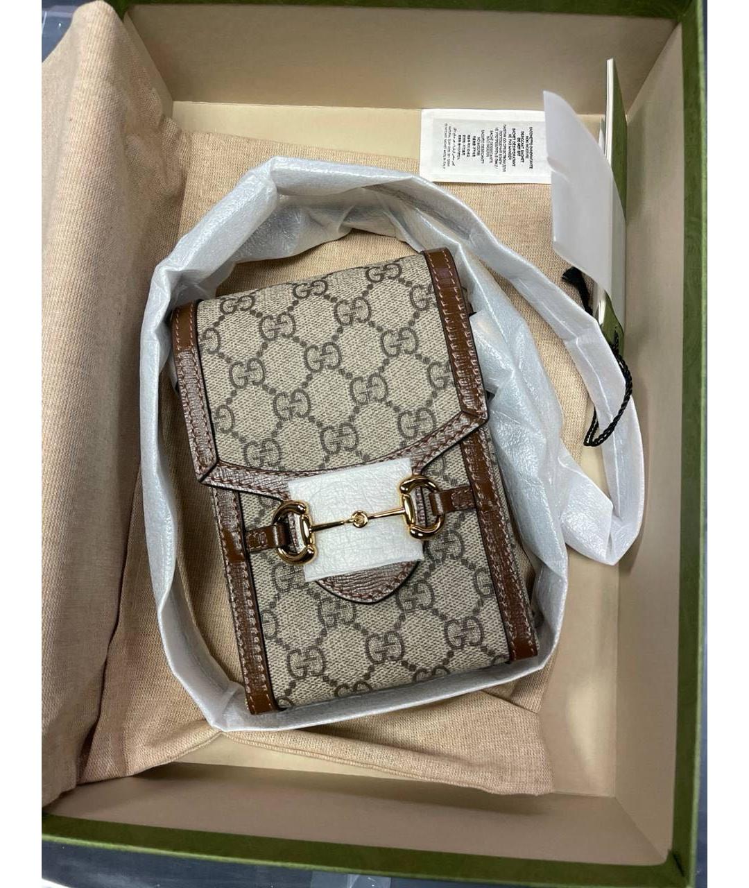 GUCCI Коричневая канва сумка через плечо, фото 2