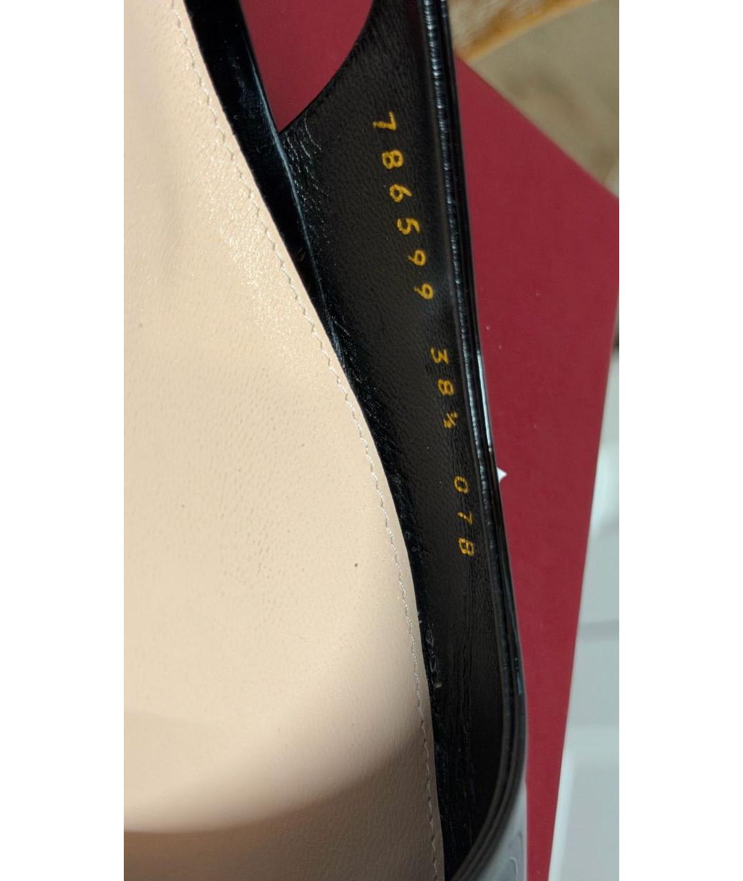 GUCCI Черные туфли из лакированной кожи, фото 5