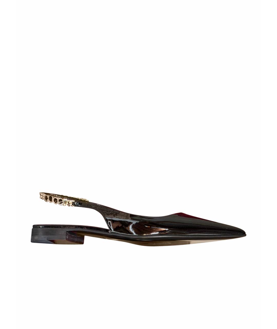 GUCCI Черные туфли из лакированной кожи, фото 1