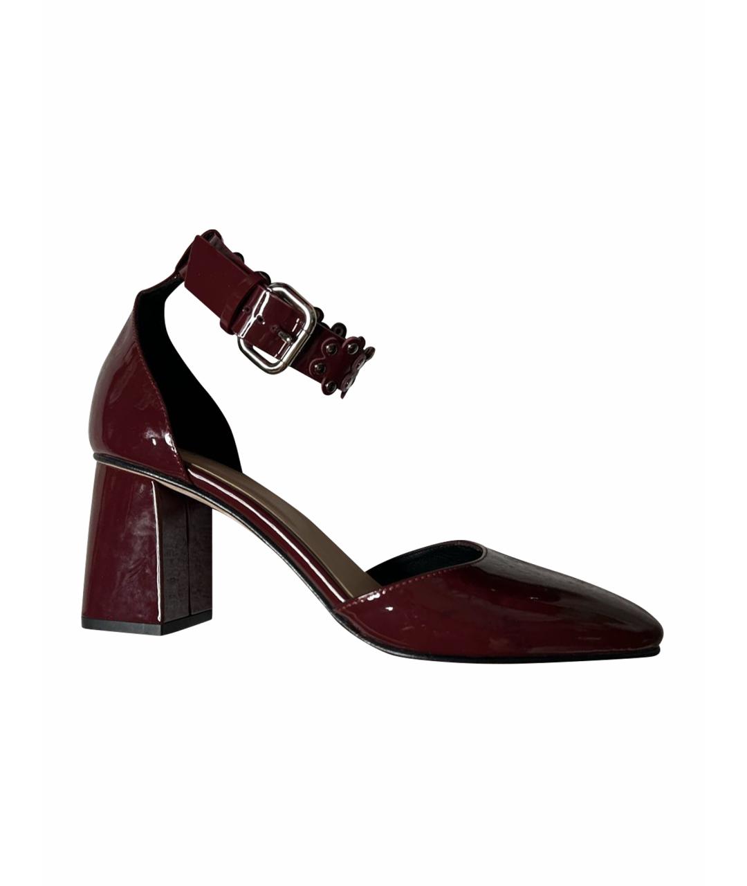 RED VALENTINO Бордовые туфли из лакированной кожи, фото 1