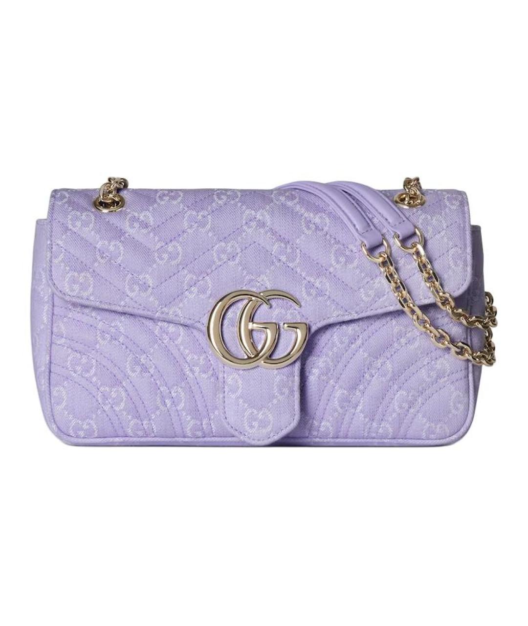 GUCCI Фиолетовая деним сумка через плечо, фото 1