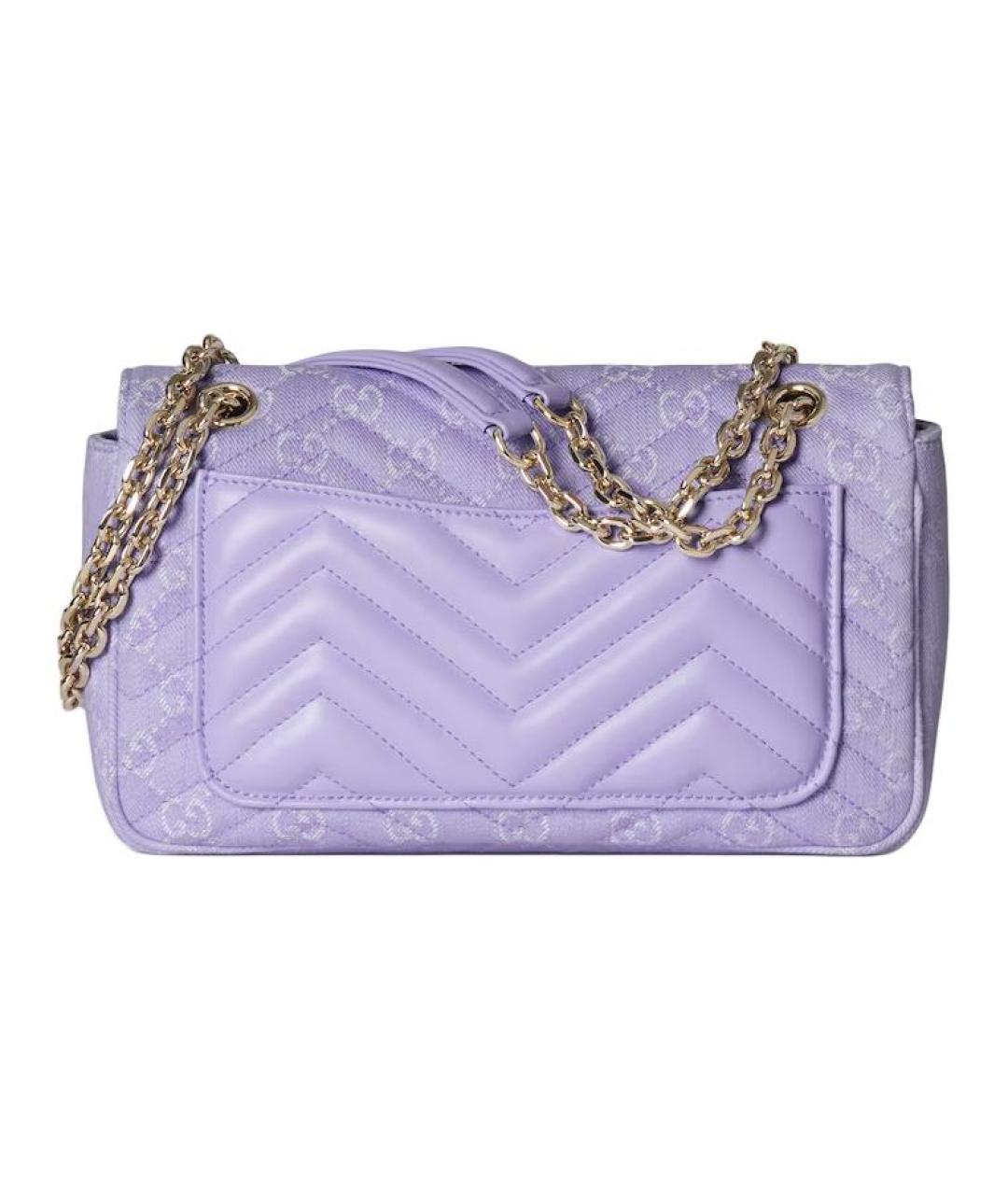GUCCI Фиолетовая деним сумка через плечо, фото 4