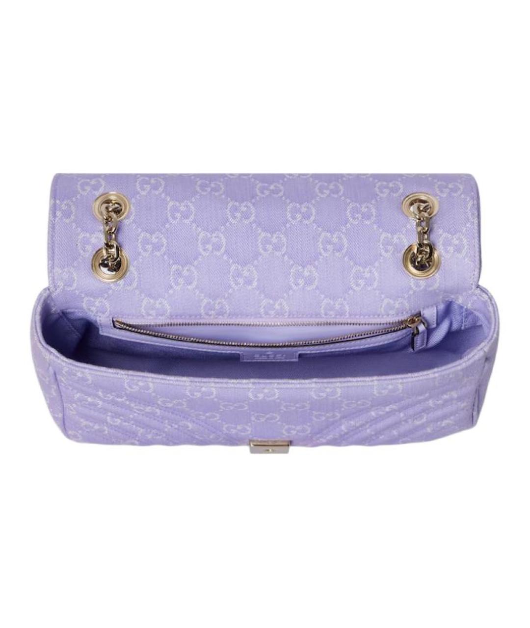 GUCCI Фиолетовая деним сумка через плечо, фото 5